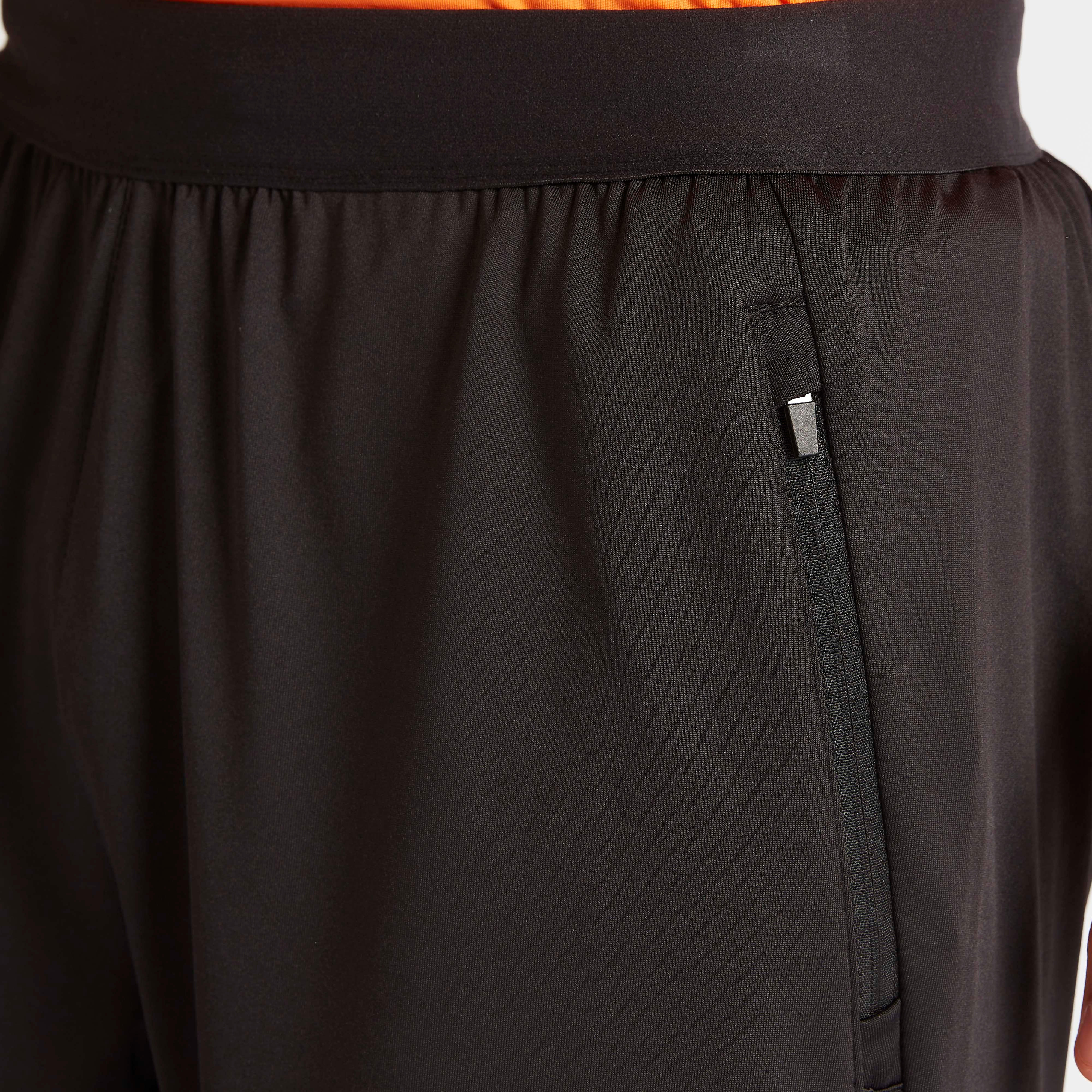 Solid Shorts with Elasticised Waistband and Zipped Pockets-men-clothing-sportswearandactivewear-bottoms-image-6