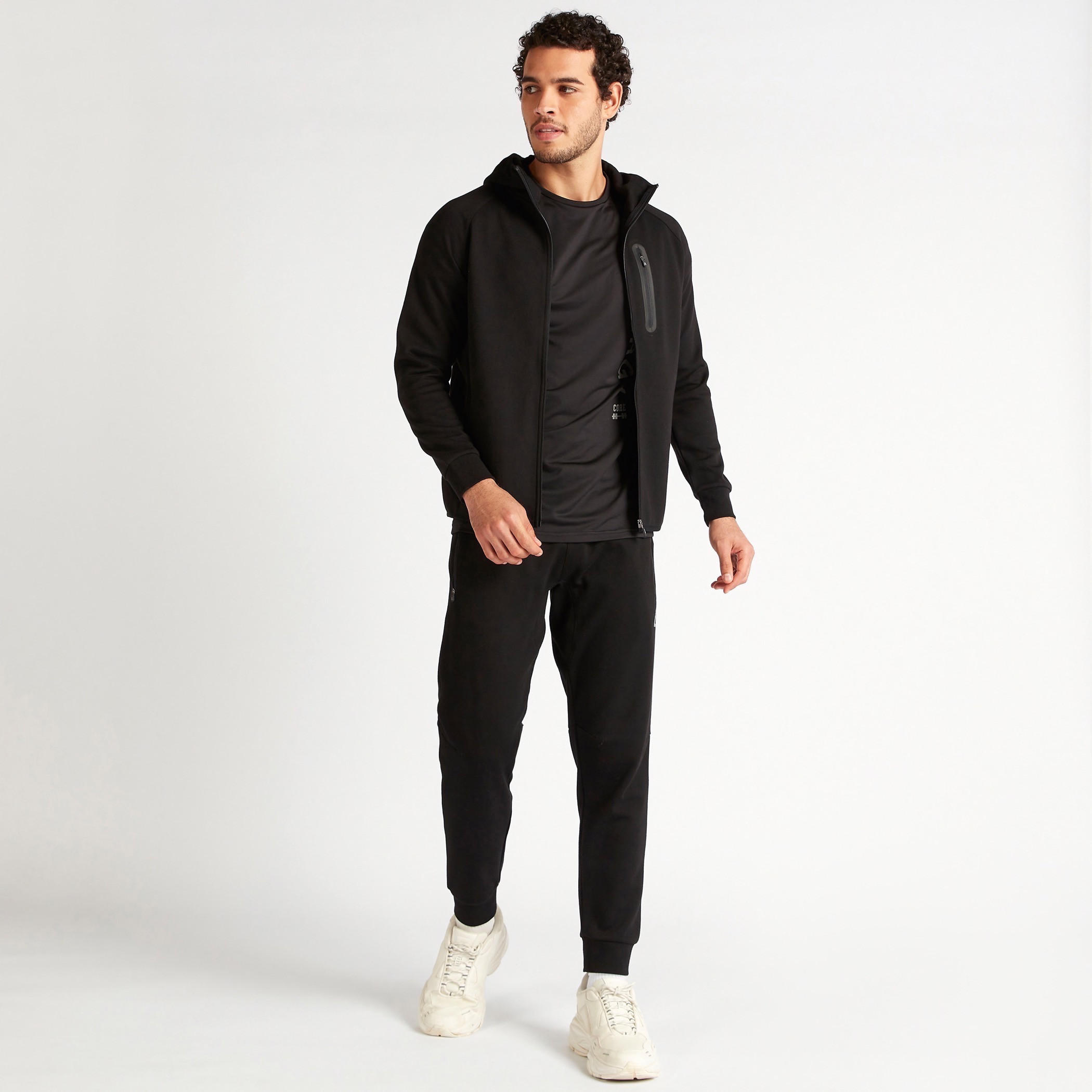 Solid Hooded Jacket with Long Sleeves and Pockets-men-winterwear-hoodiesandsweatshirts-image-2