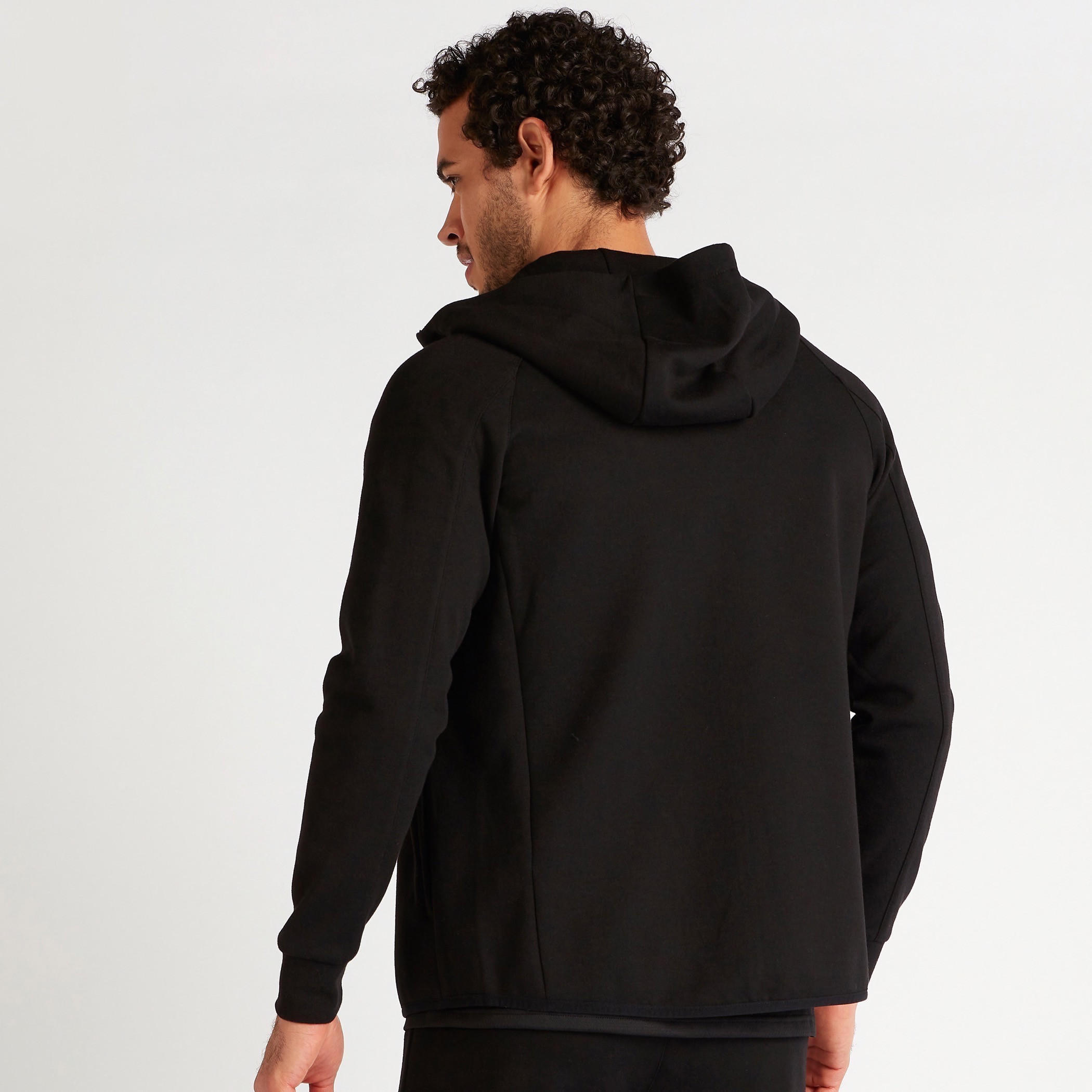 Solid Hooded Jacket with Long Sleeves and Pockets-men-winterwear-hoodiesandsweatshirts-image-4