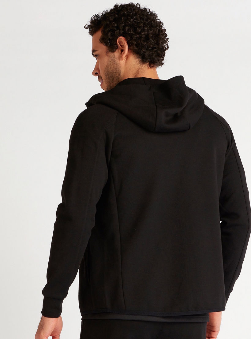 Solid Hooded Jacket with Long Sleeves and Pockets-men-winterwear-hoodiesandsweatshirts-image-4