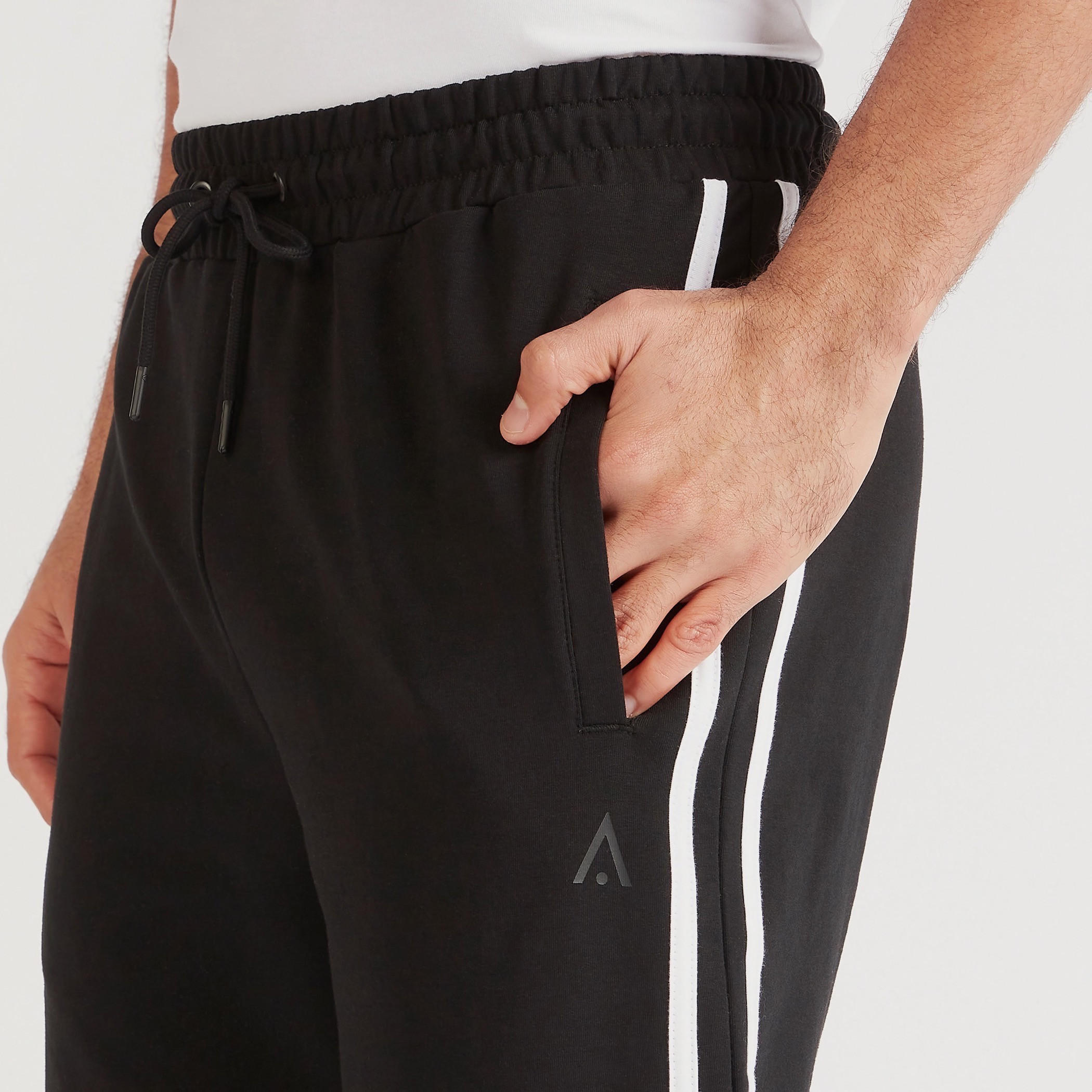 Solid Track Pants with Drawstring Closure and Pockets-men-clothing-sportswearandactivewear-bottoms-image-3