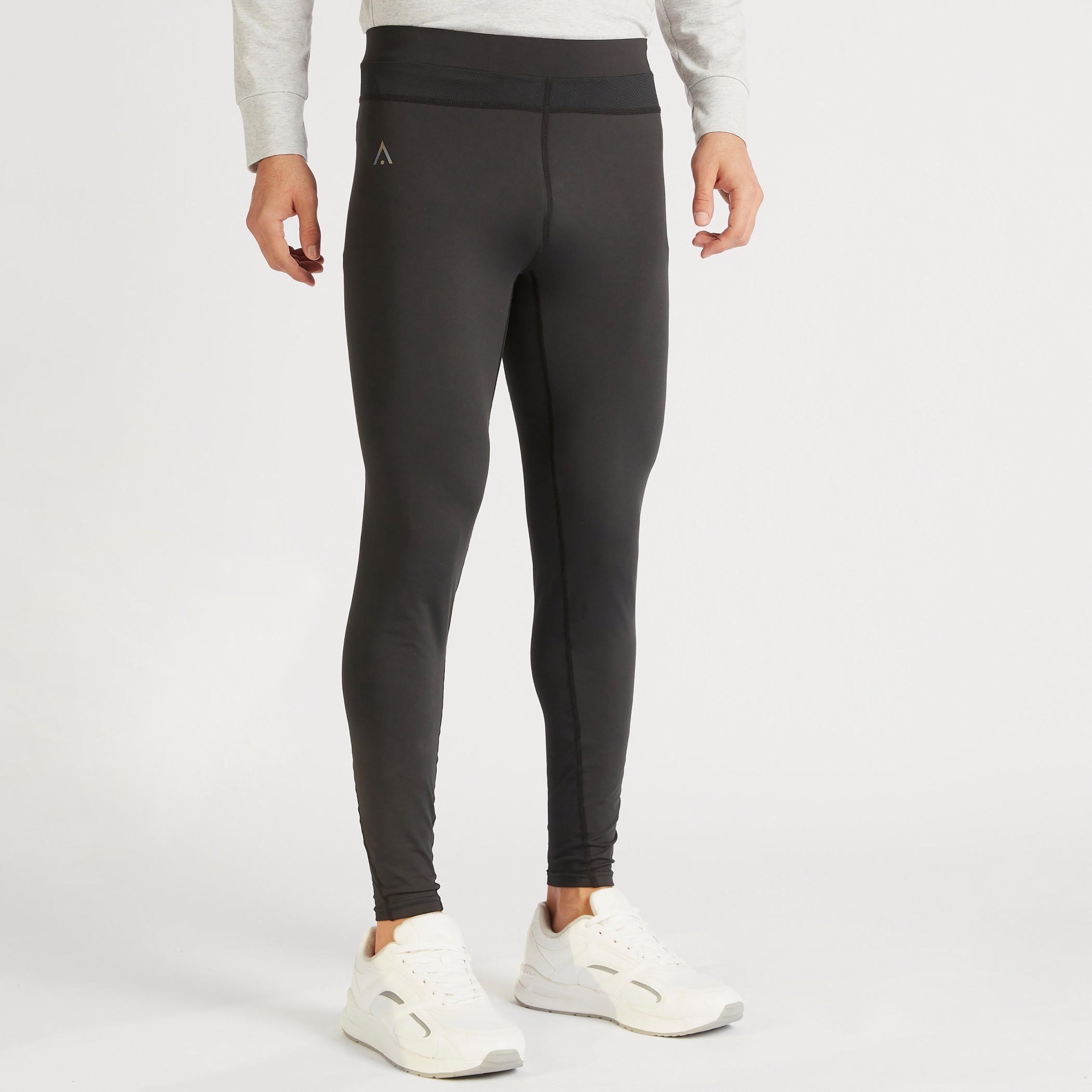كولون سادة كامل الطول مع حزام خصر مطاطي-men-clothing-sportswearandactivewear-bottoms-image-5
