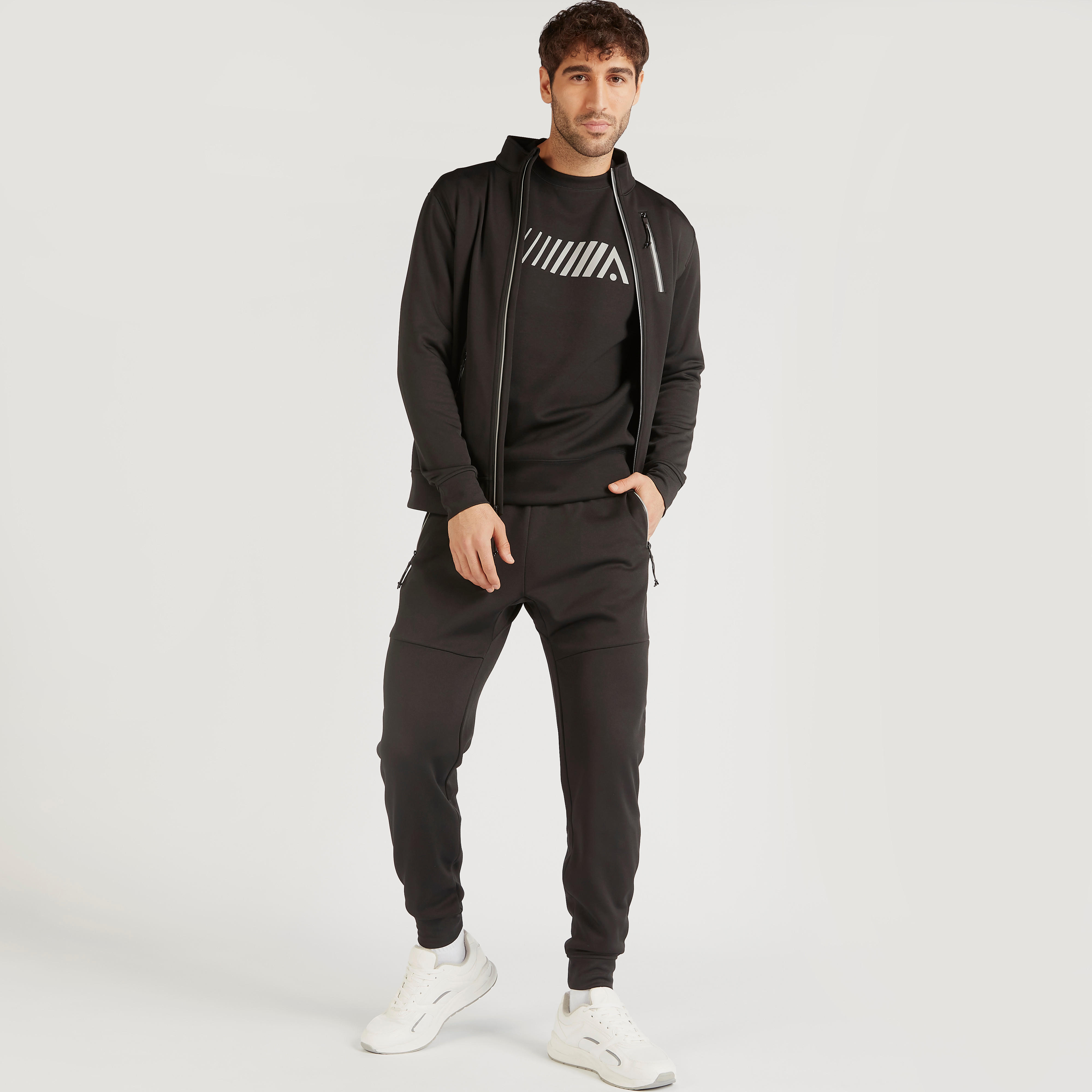 Solid Zip Through Jacket with Long Sleeves and Pockets-men-clothing-jacketsandblazers-jackets-image-2