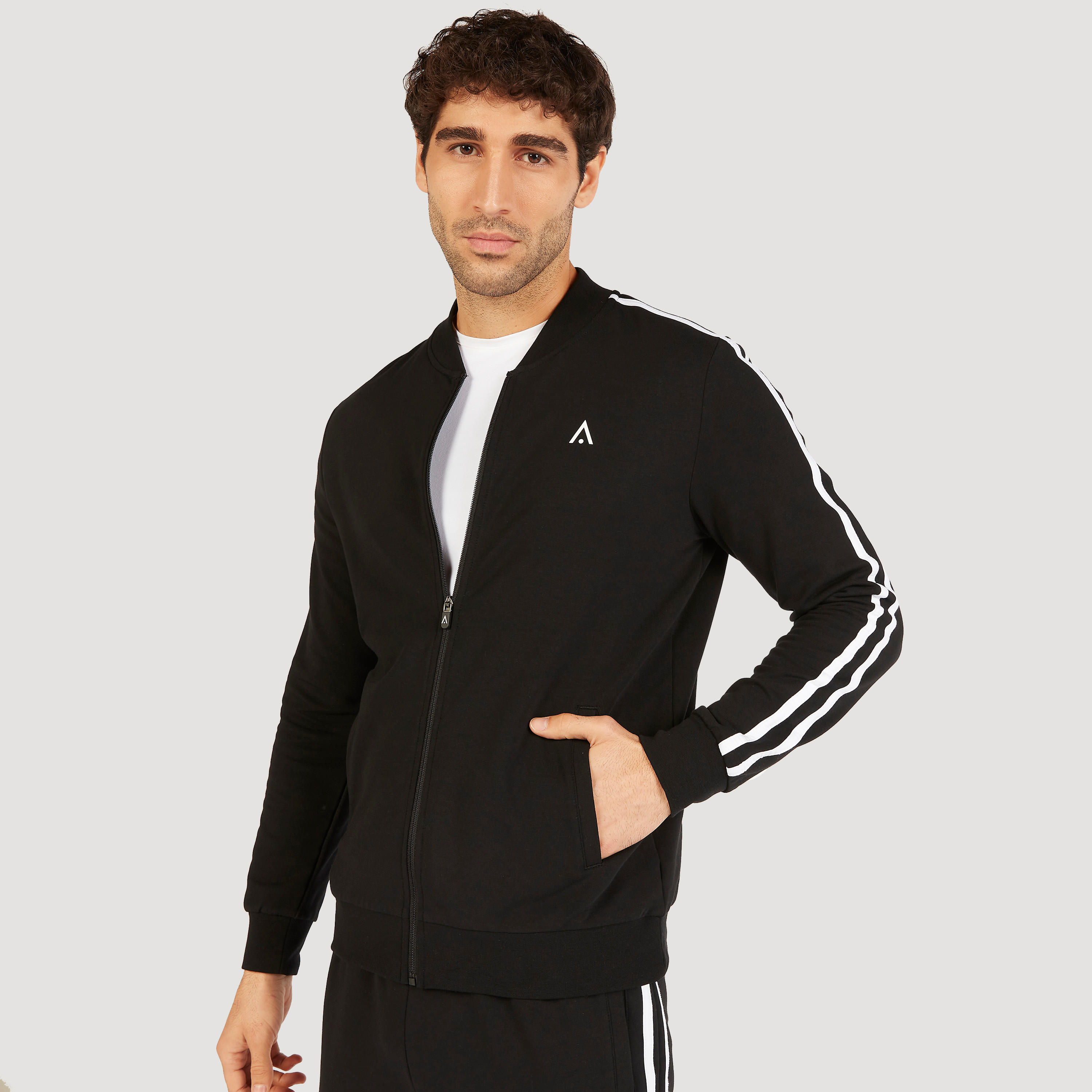Zip Through Jacket with Pockets and Long Sleeves-men-clothing-jacketsandblazers-jackets-image-3