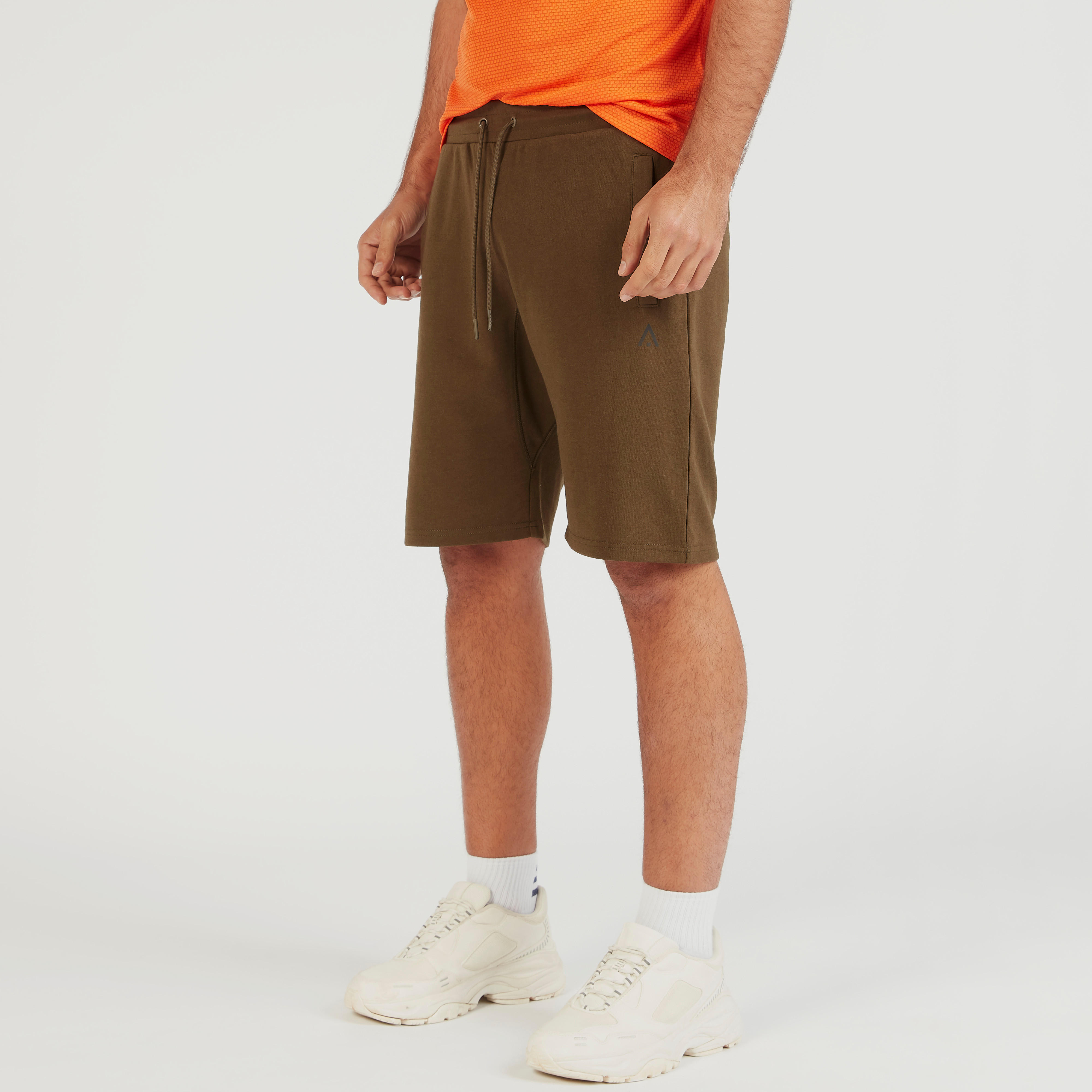Solid Shorts with Drawstring Closure and Pockets-men-clothing-sportswearandactivewear-bottoms-image-1
