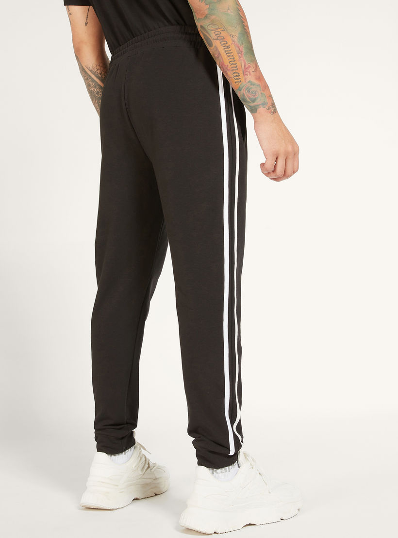 Panelled Mid-Rise Jog Pants with Drawstring Closure and Pockets-men-clothing-sportswearandactivewear-bottoms-image-4