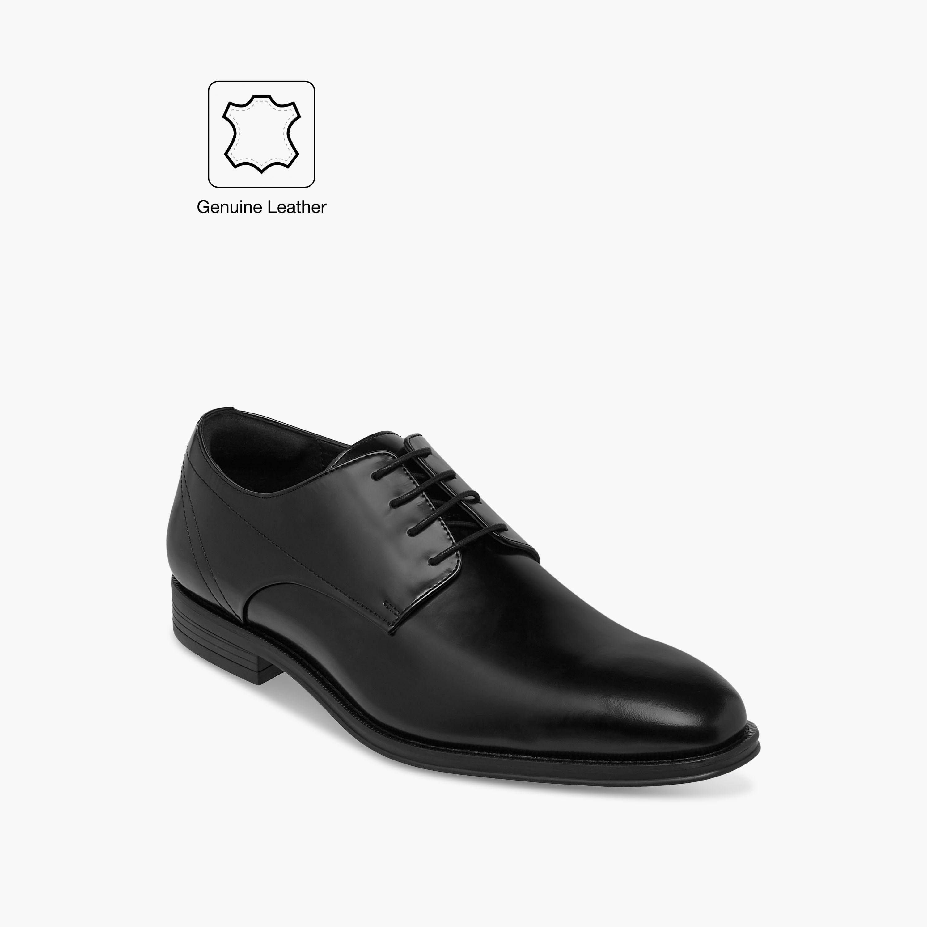 Duchini Men's Leather Solid Lace-Up Derby Shoes-men-shoes-formalshoes-image-2