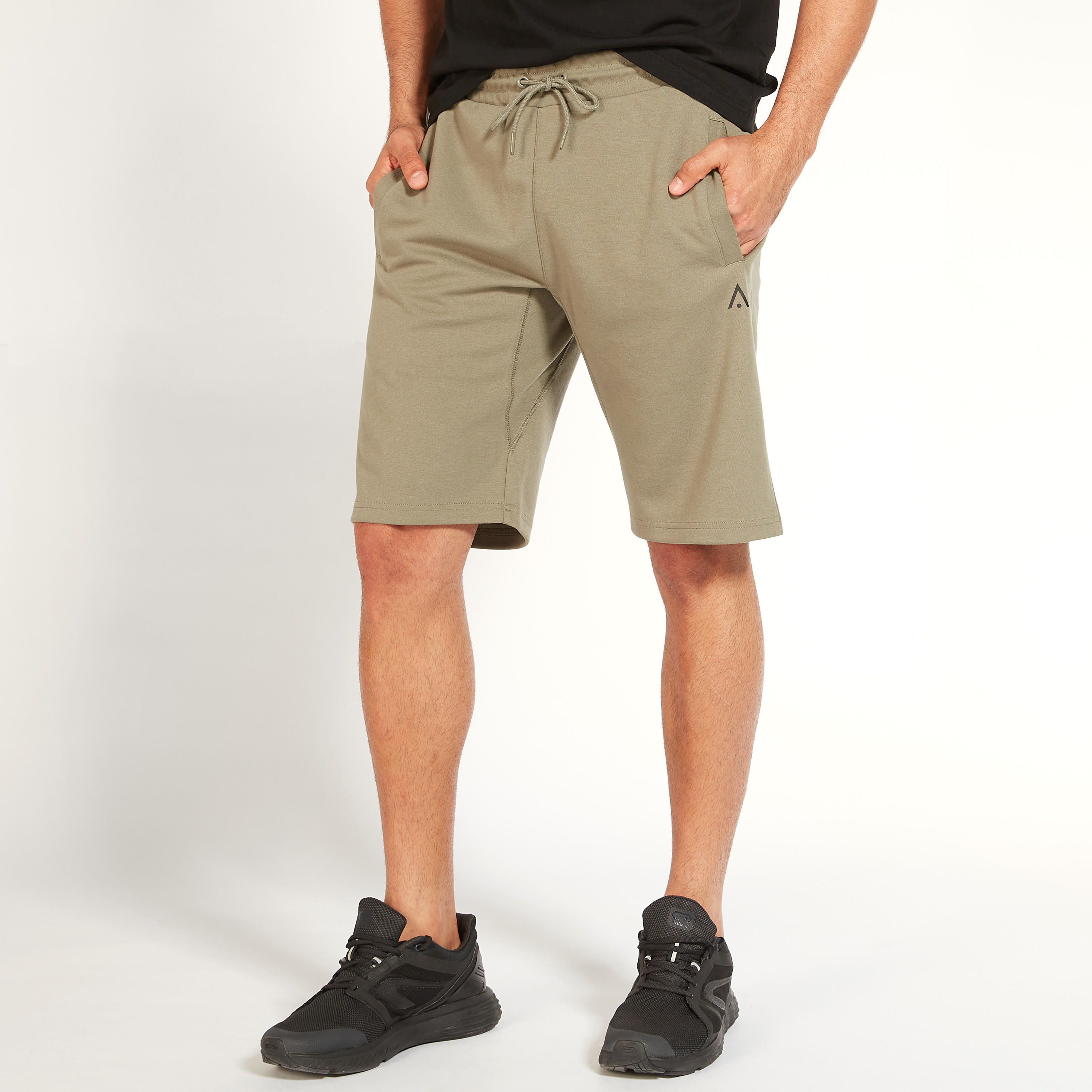 Solid Shorts with Drawstring Closure-men-clothing-bottoms-shorts-image-1