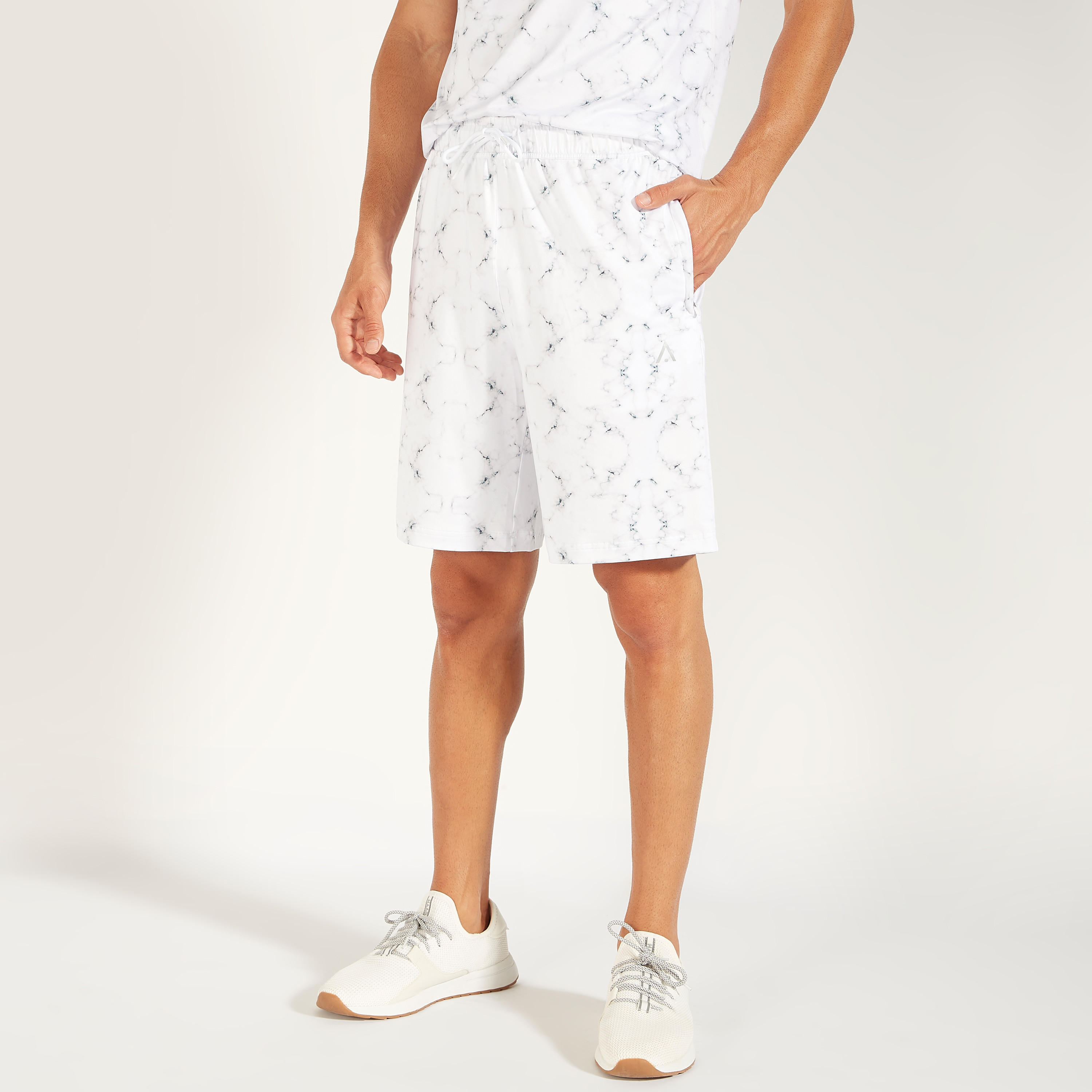 Marble Print Shorts with Drawstring Closure and Pockets-men-clothing-sportswearandactivewear-bottoms-image-3