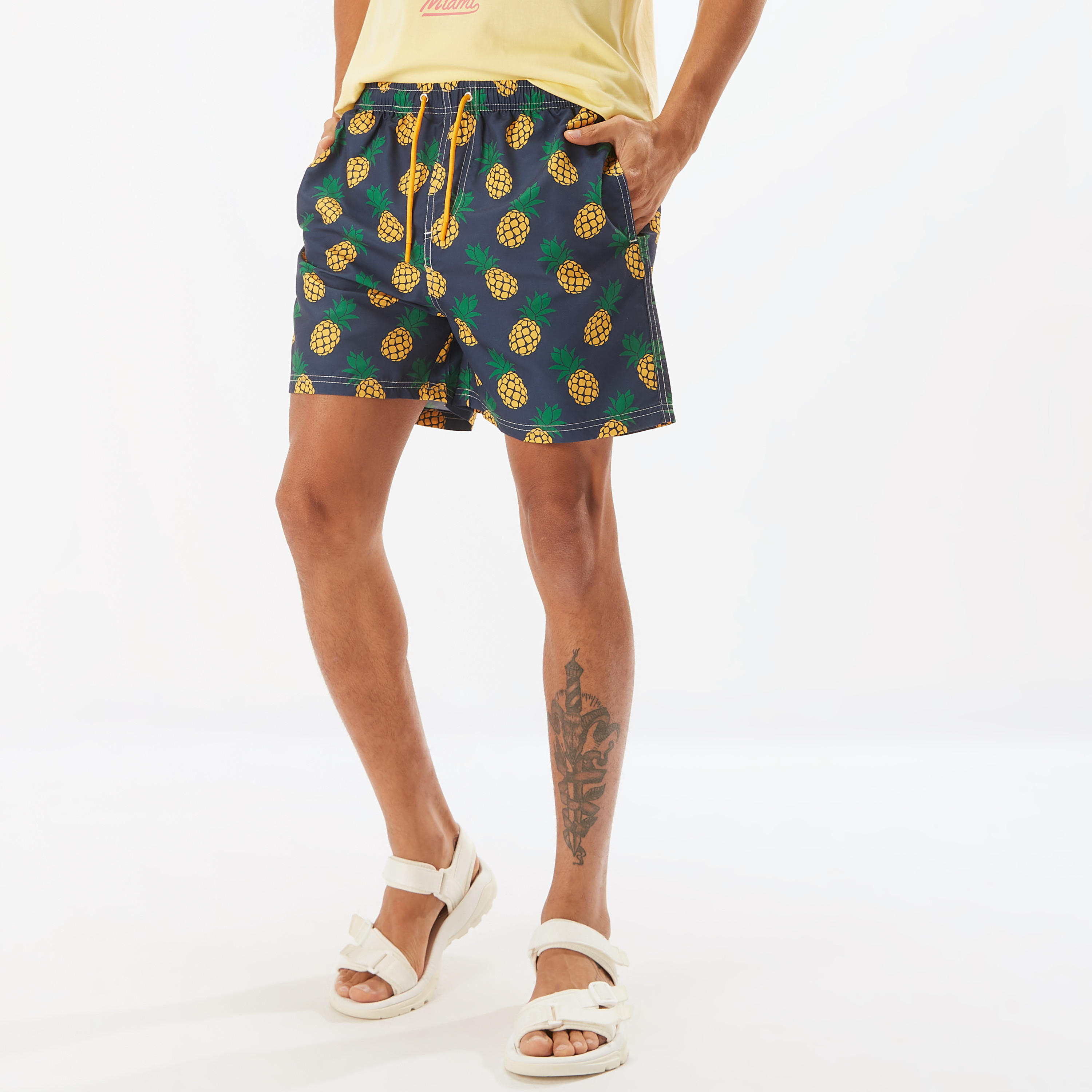 All Over Print Shorts with Drawstring Closure and Pockets-men-clothing-bottoms-shorts-image-2