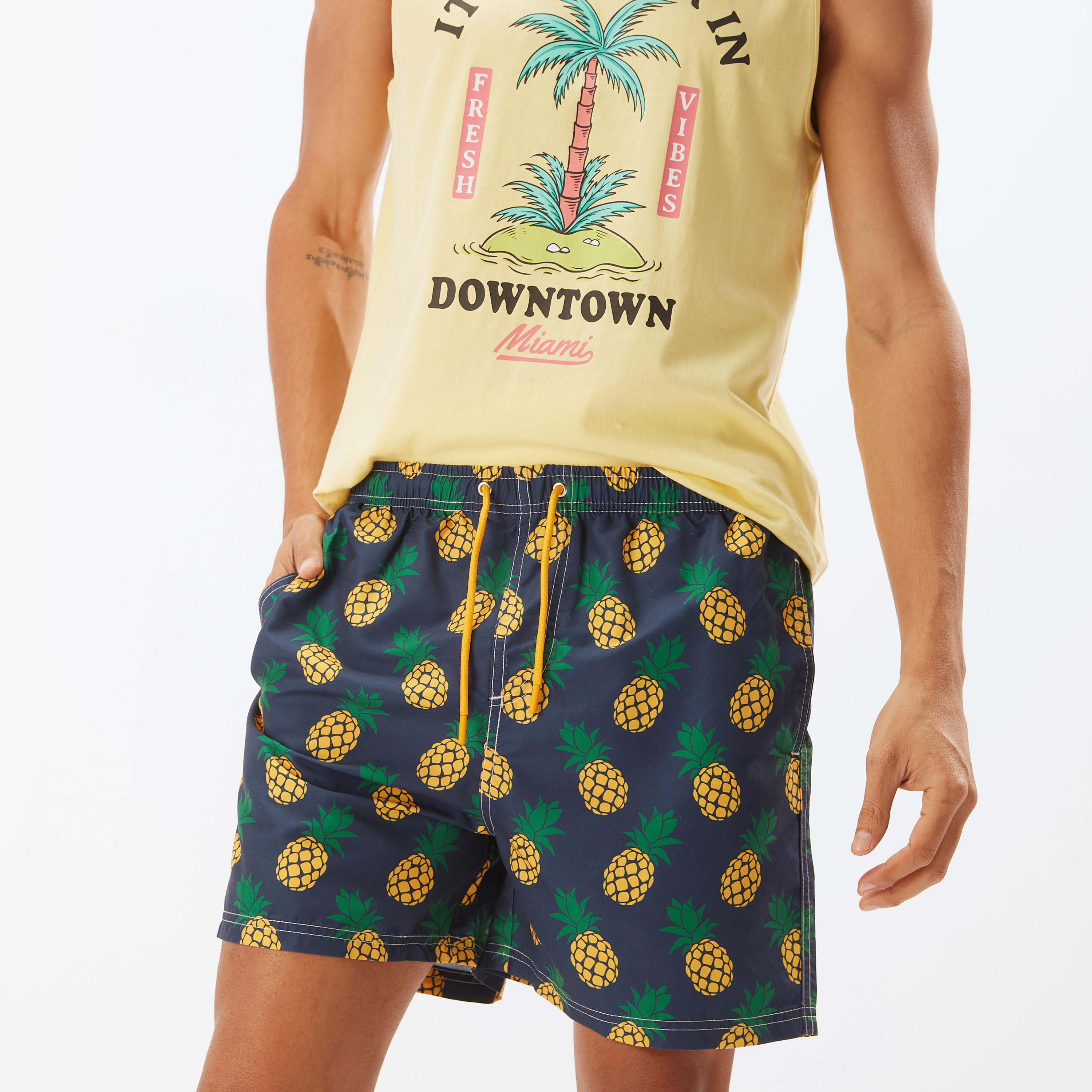 All Over Print Shorts with Drawstring Closure and Pockets-men-clothing-bottoms-shorts-image-3