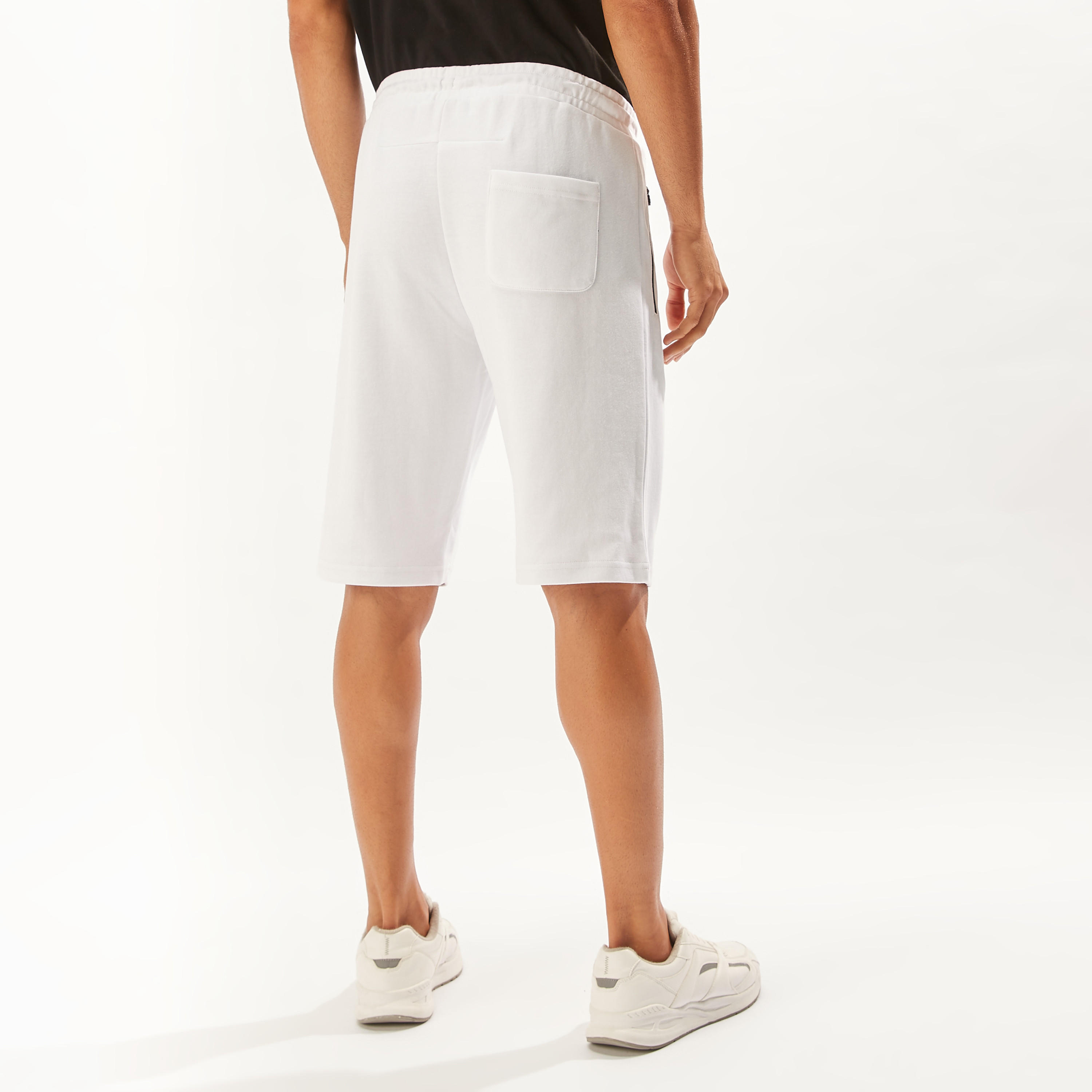 Solid Shorts with Drawstring Closure and Zipped Pockets-men-clothing-sportswearandactivewear-bottoms-image-4