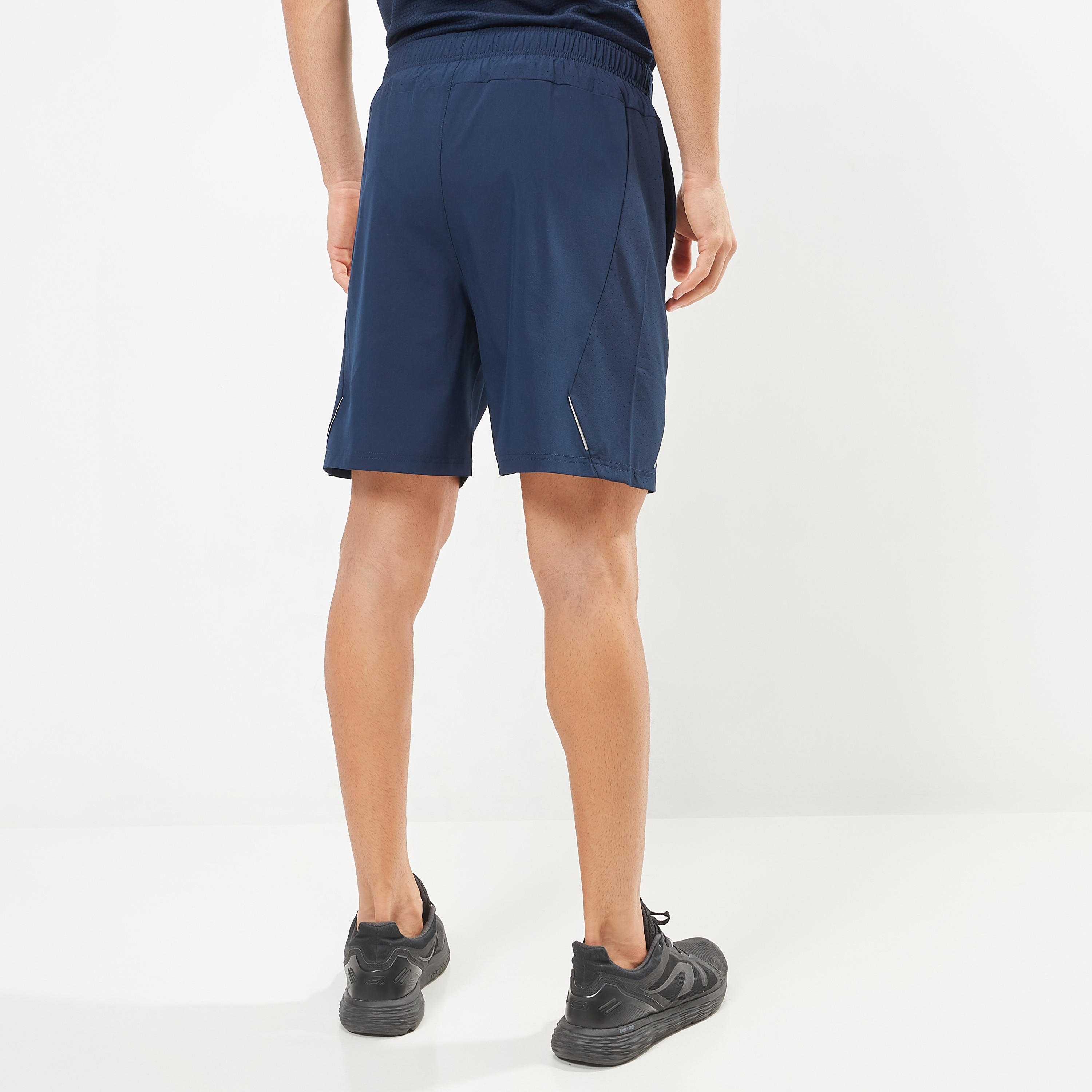 Solid Mid-Rise Panel Detailed Shorts with Pockets-men-clothing-sportswearandactivewear-bottoms-image-4
