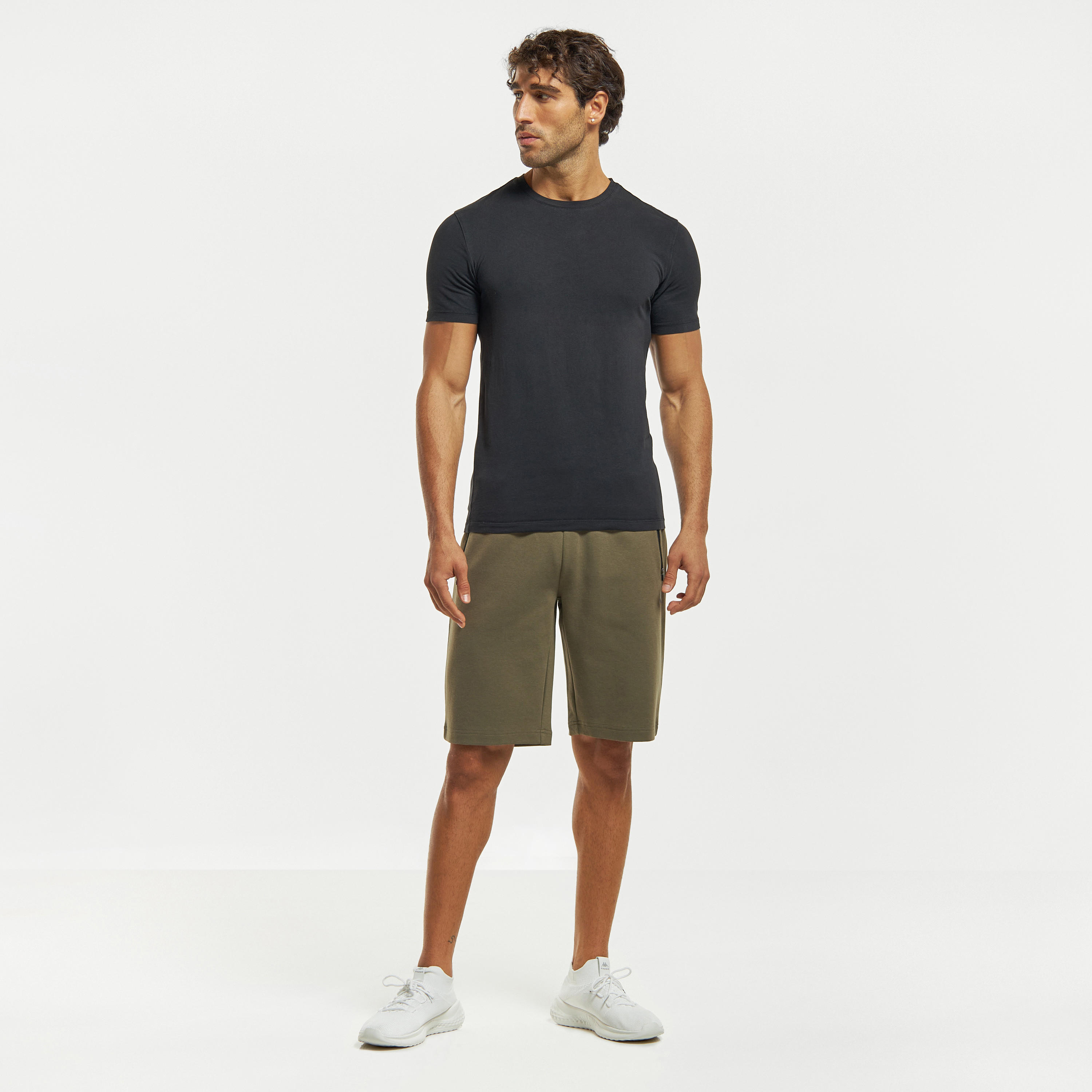 Solid Shorts with Drawstring Closure and Pockets-men-clothing-sportswearandactivewear-bottoms-image-2