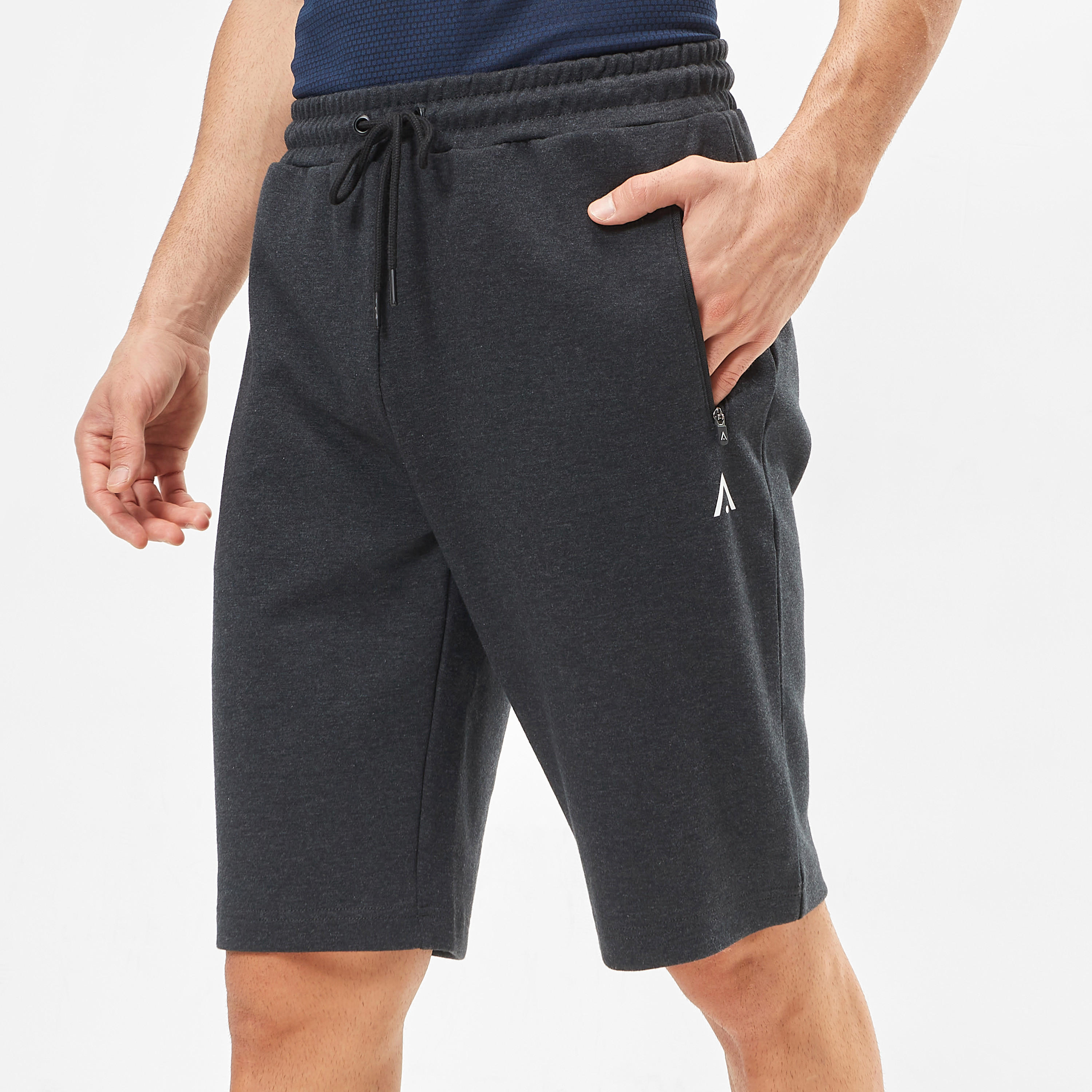 Solid Mid-Rise Shorts with Drawstring Closure and Pockets-men-clothing-sportswearandactivewear-bottoms-image-3