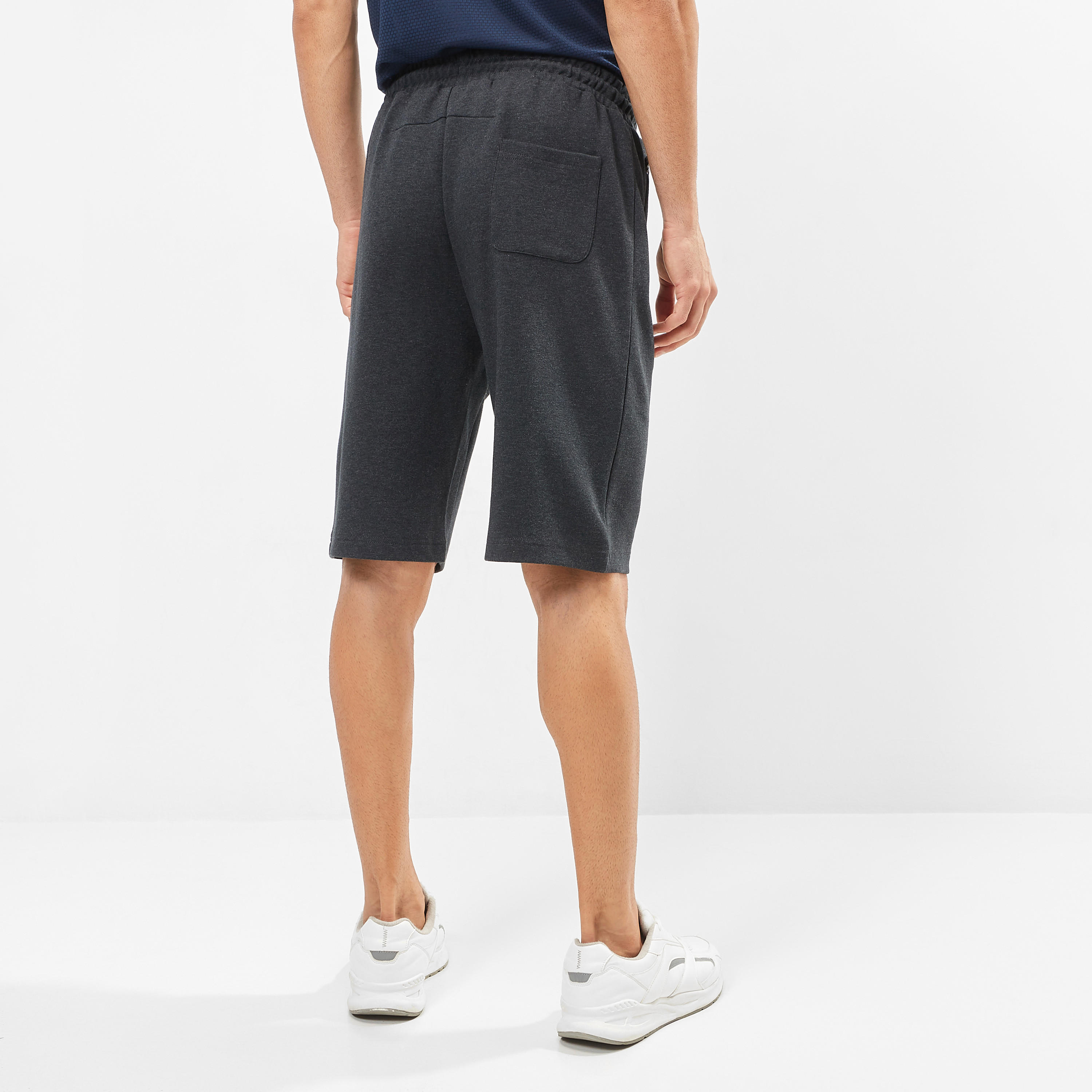 Solid Mid-Rise Shorts with Drawstring Closure and Pockets-men-clothing-sportswearandactivewear-bottoms-image-4