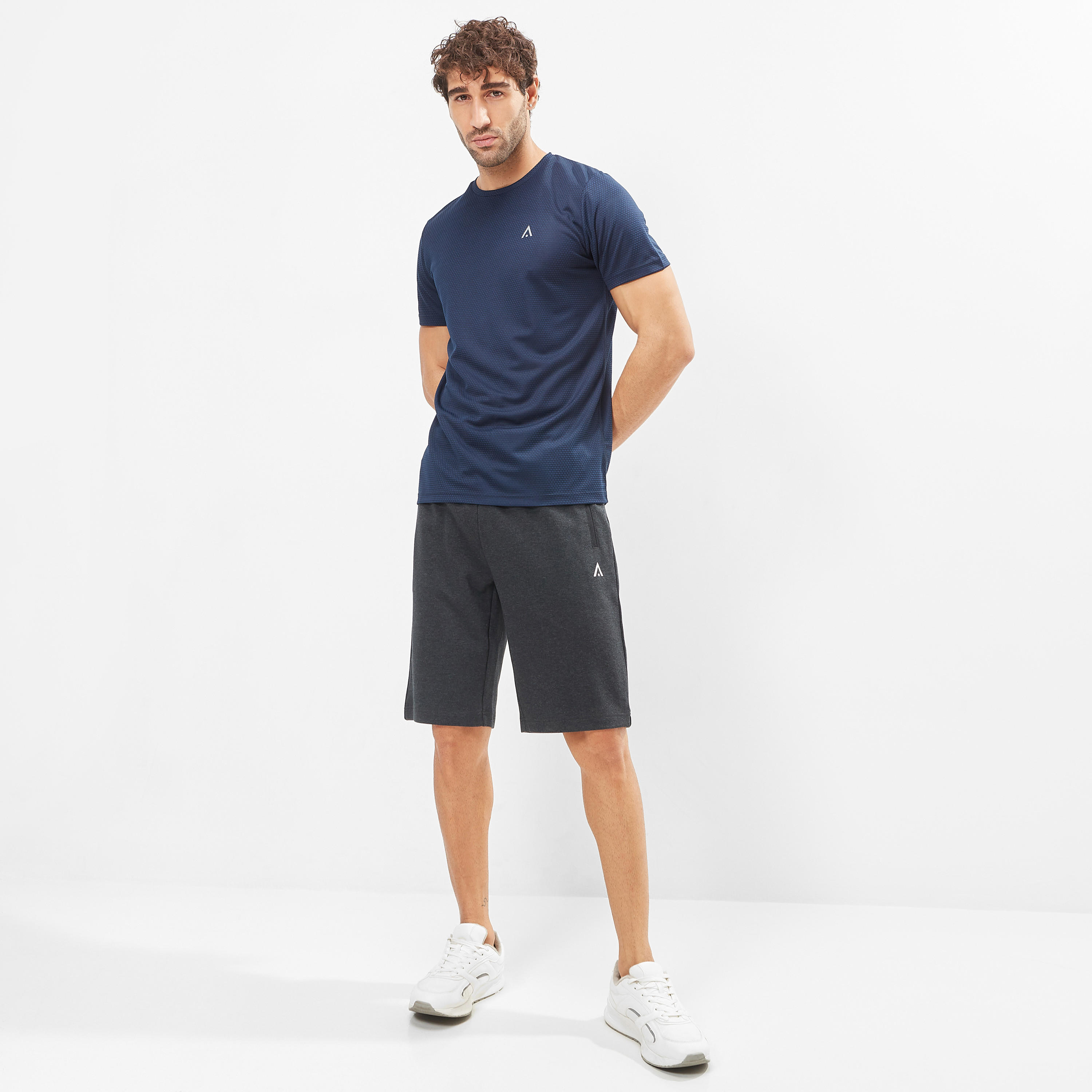 Solid Mid-Rise Shorts with Drawstring Closure and Pockets-men-clothing-sportswearandactivewear-bottoms-image-5