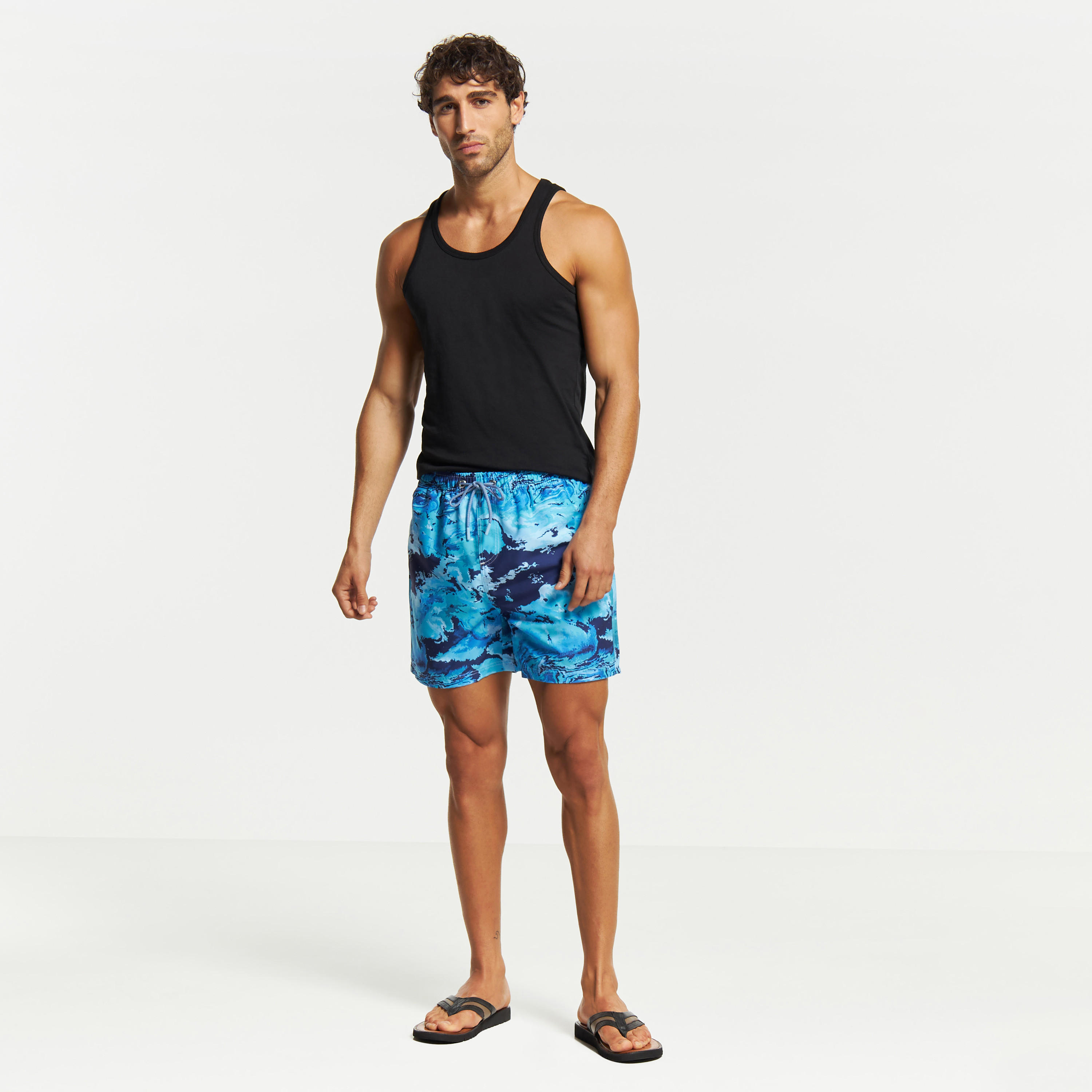 All-Over Print Beach Shorts with Drawstring Closure and Pockets-men-clothing-sportswearandactivewear-bottoms-image-2