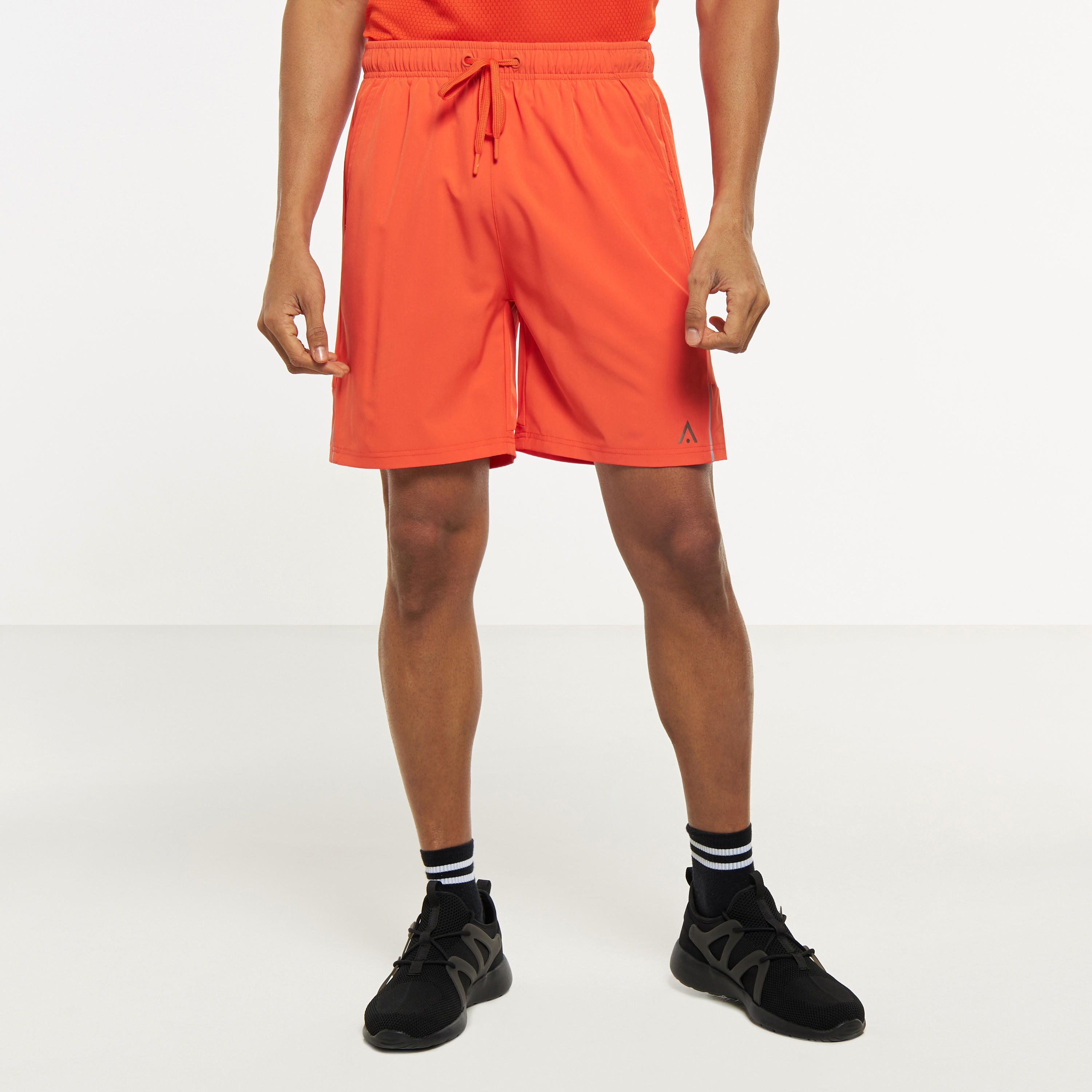 Solid Performance Shorts with Drawstring Closure and Pockets-men-clothing-bottoms-shorts-image-1