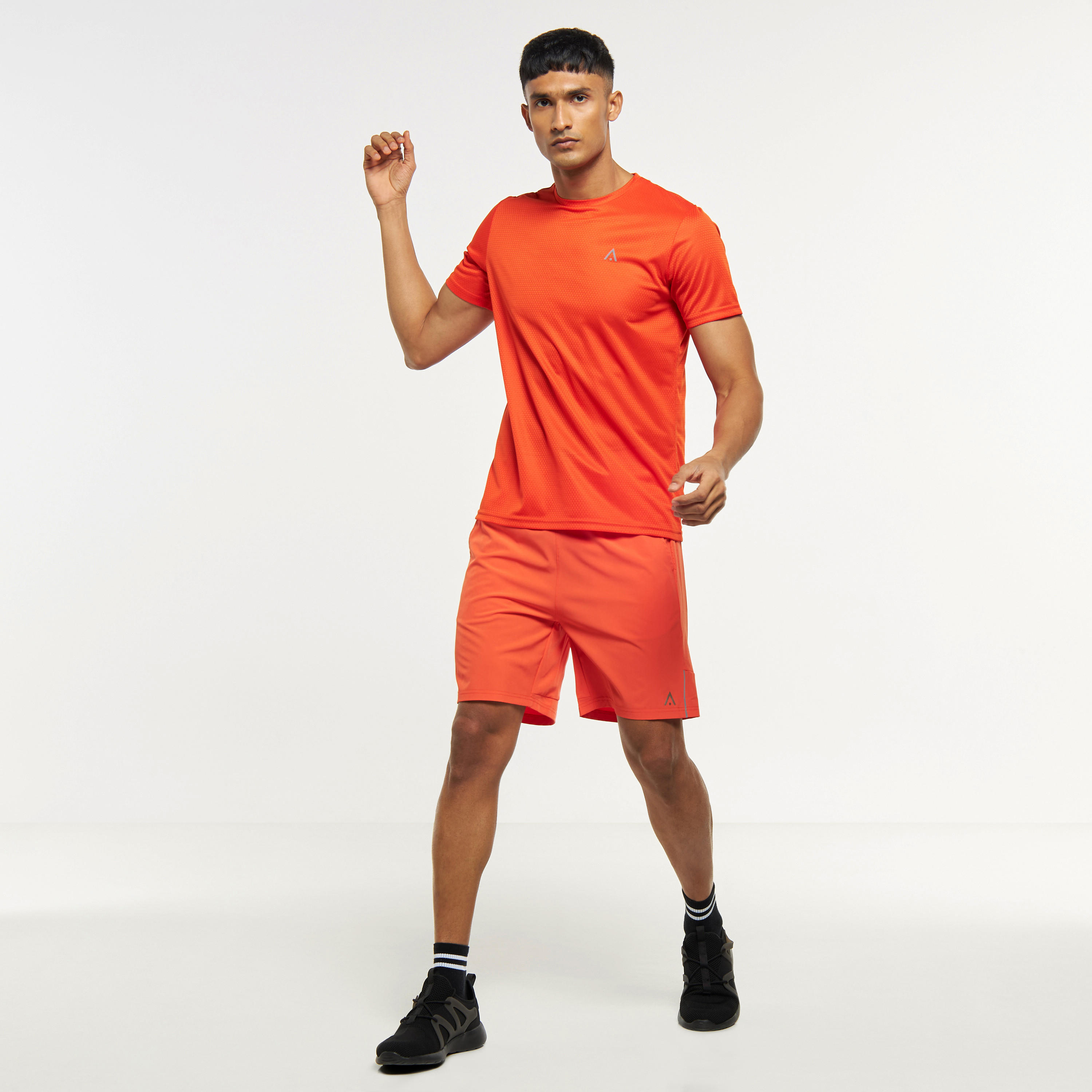 Solid Performance Shorts with Drawstring Closure and Pockets-men-clothing-bottoms-shorts-image-2