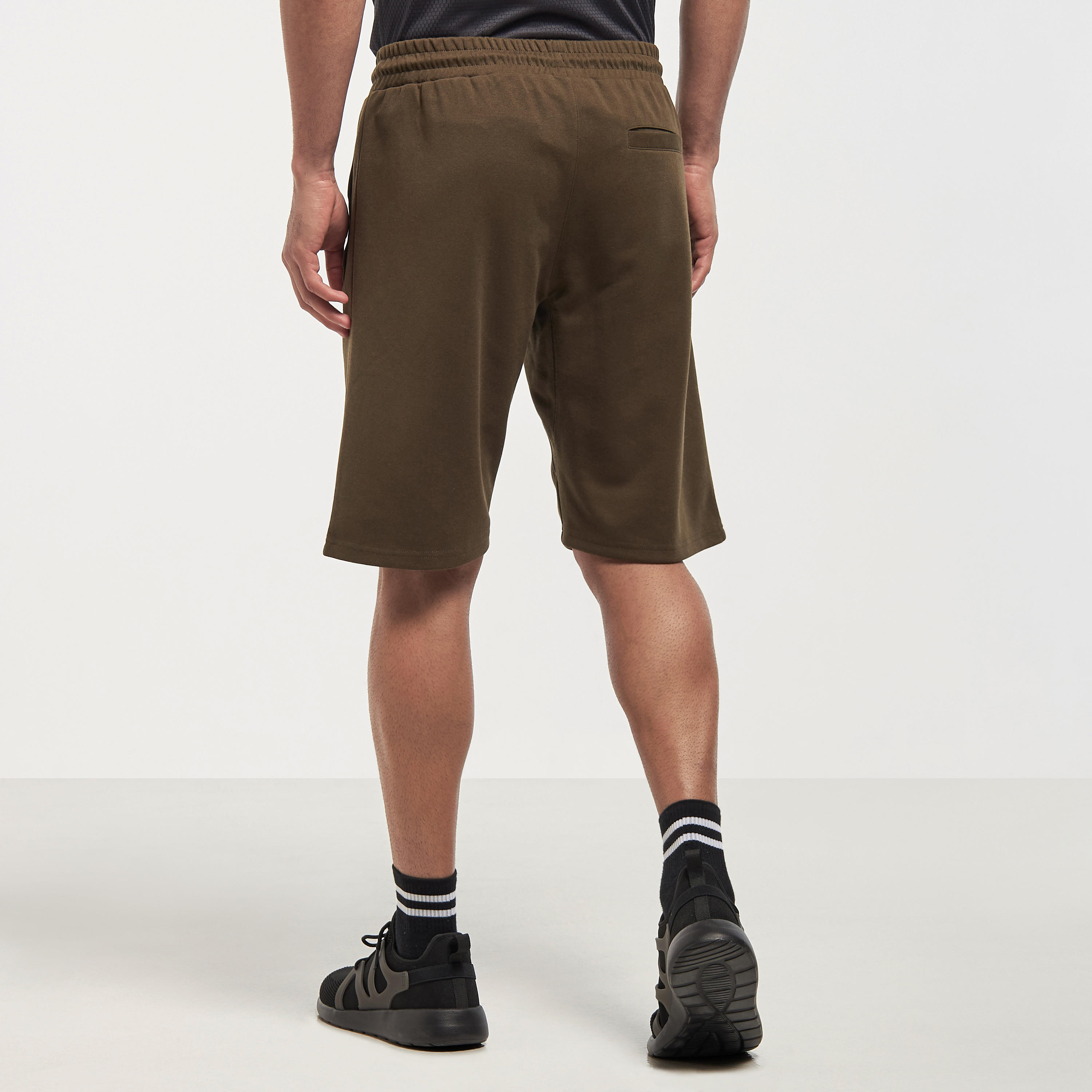 Solid Shorts with Drawstring Closure and Pockets-men-clothing-sportswearandactivewear-bottoms-image-3