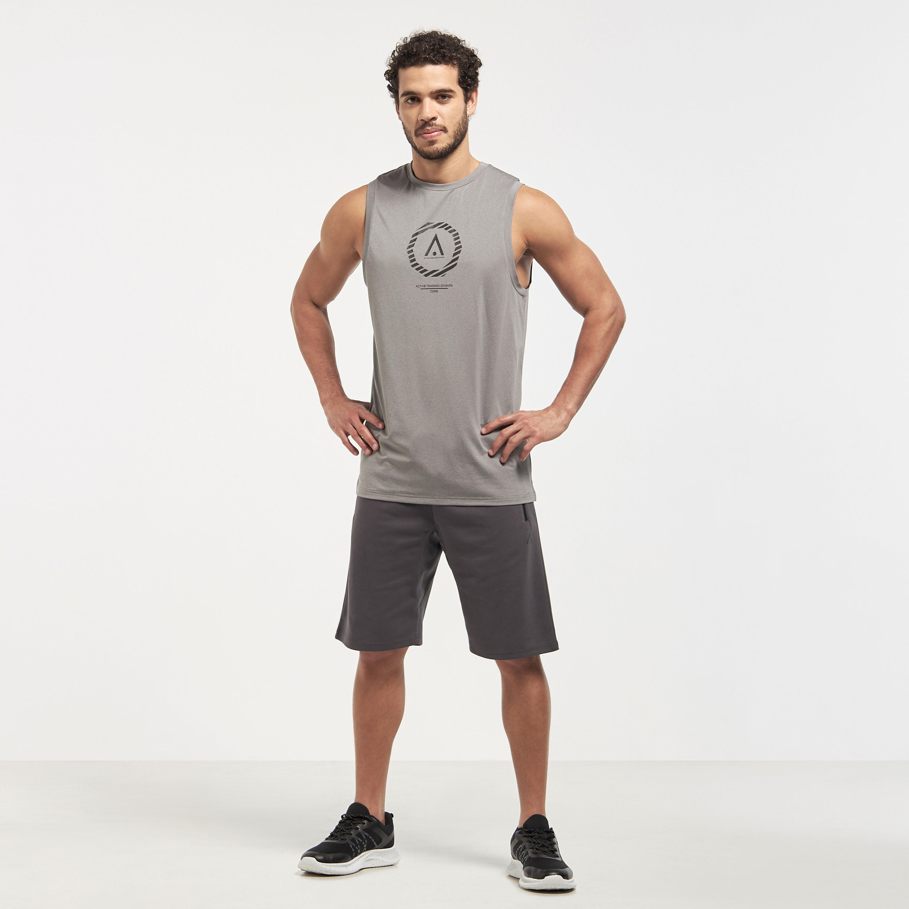 Solid Shorts with Drawstring Closure and Zipper Pockets-men-clothing-bottoms-shorts-image-2