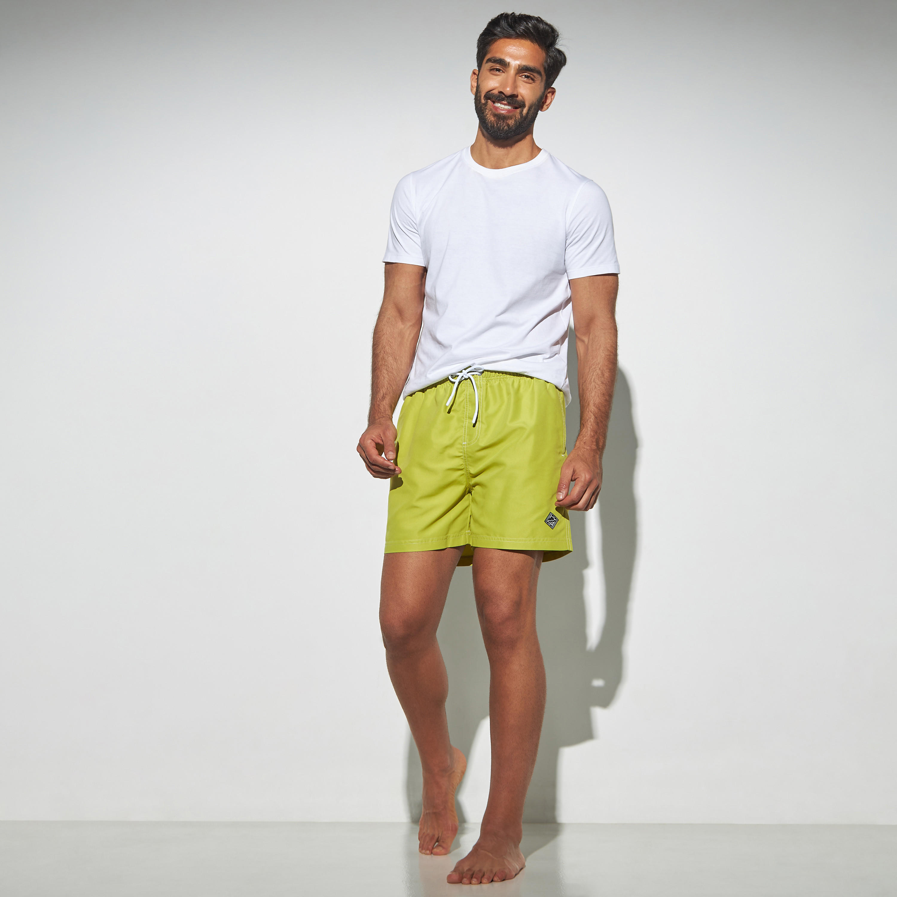 Solid Beach Shorts with Drawstring Closure and Pockets-men-clothing-sportswearandactivewear-bottoms-image-2