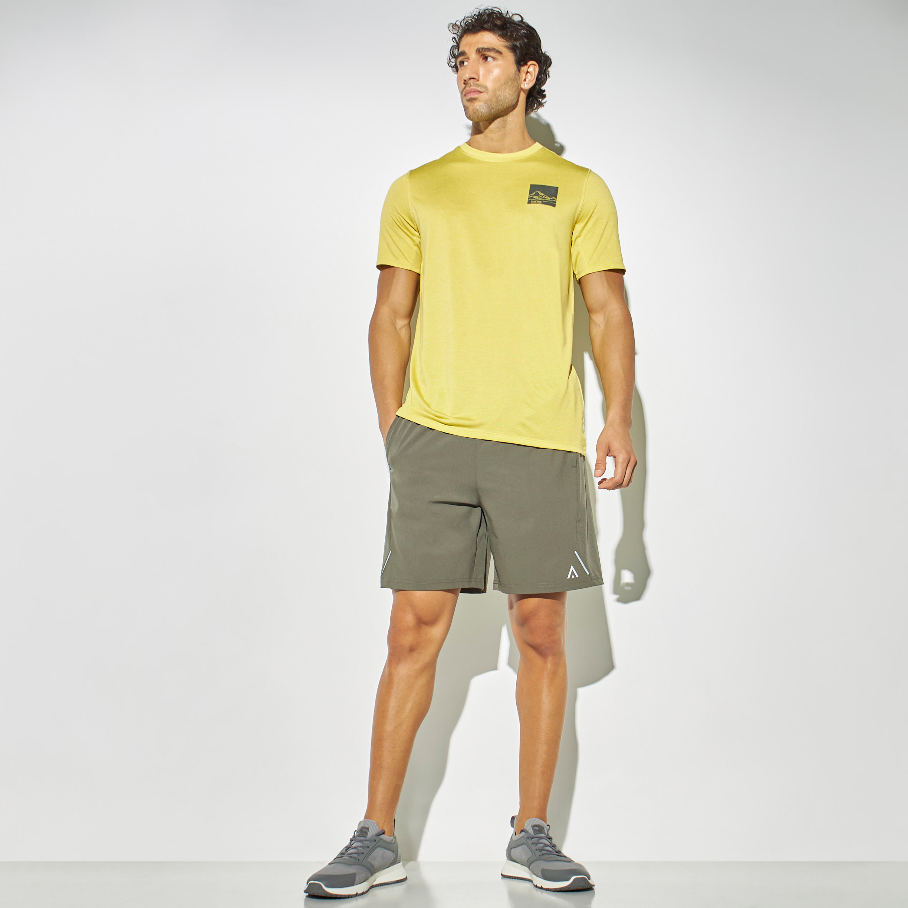 Perforated Panel Performance Shorts with Elasticated Waistband-men-clothing-sportswearandactivewear-bottoms-image-2