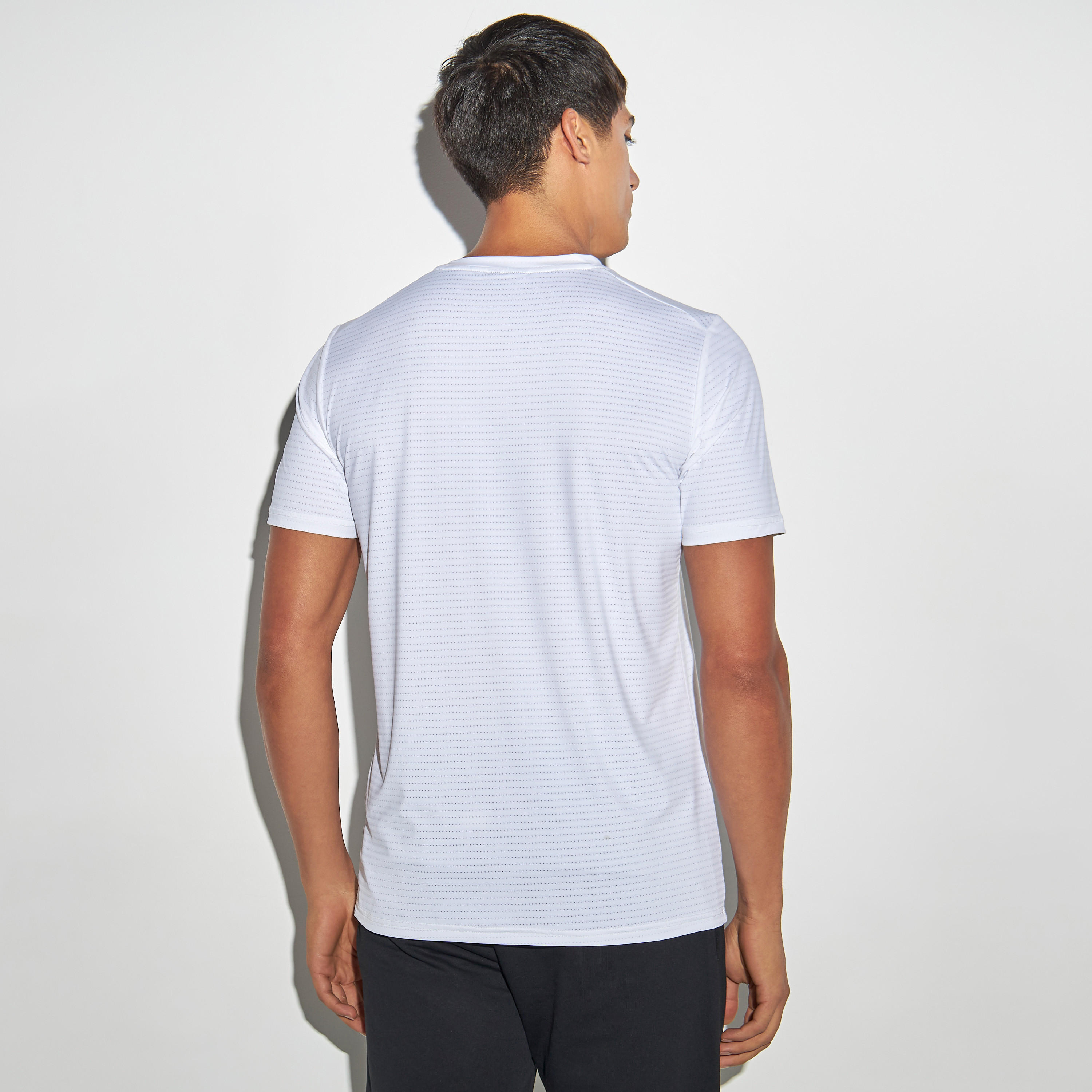 Striped Performance T-shirt with Crew Neck and Short Sleeves-men-clothing-sportswearandactivewear-tshirtsandpolos-image-3