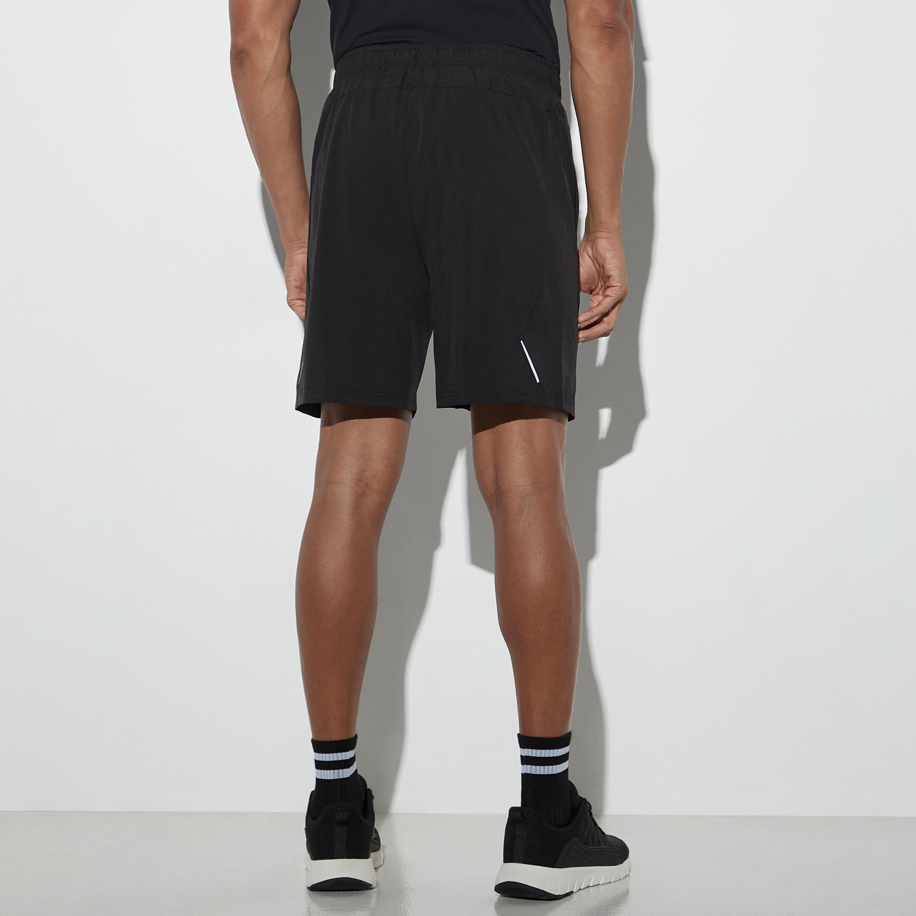 Solid Performance Shorts with Perforation Panel and Pockets-men-clothing-sportswearandactivewear-bottoms-image-3