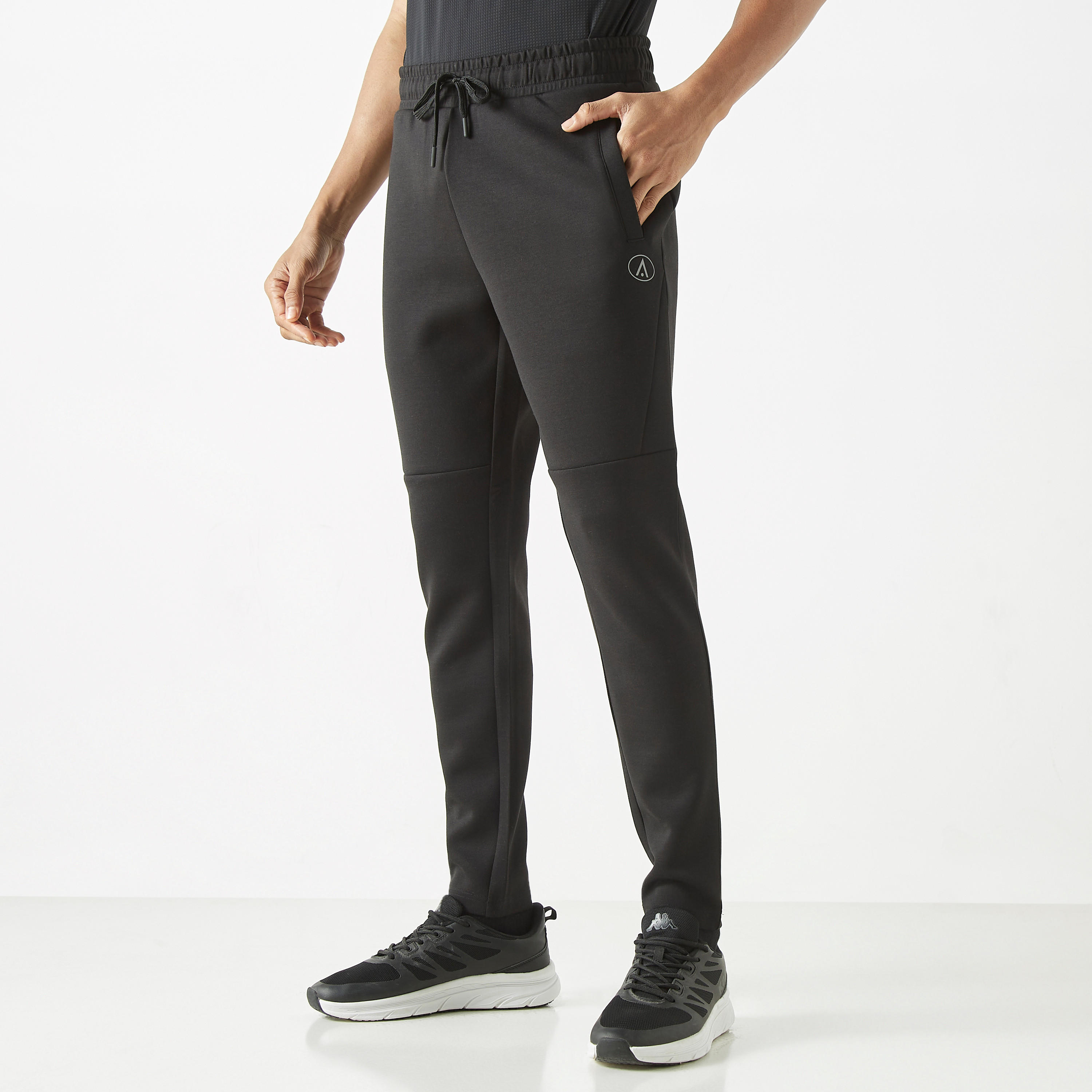 Cut and Sew Joggers with Drawstring Closure and Pockets-men-clothing-bottoms-joggers-image-1