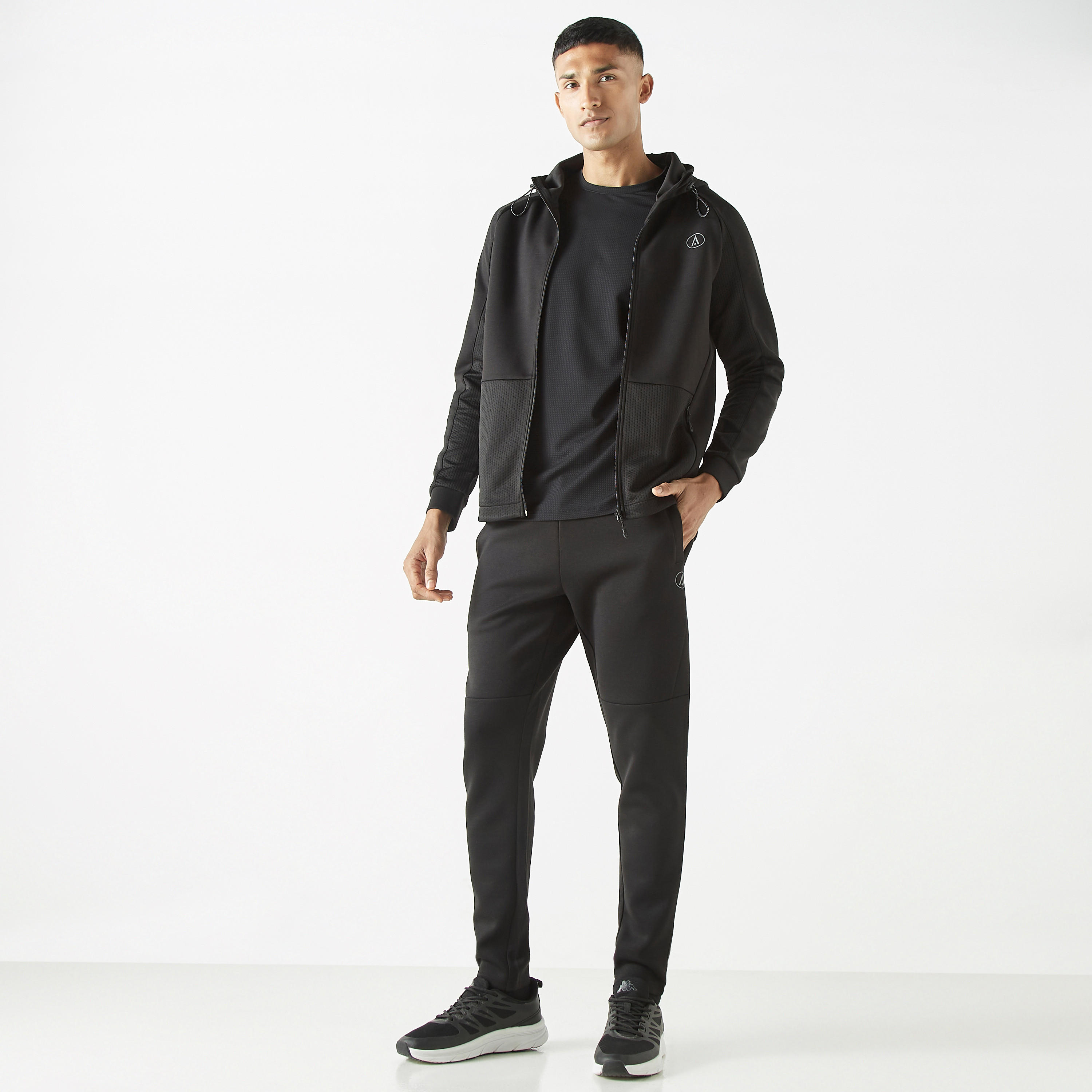 Cut and Sew Joggers with Drawstring Closure and Pockets-men-clothing-bottoms-joggers-image-2