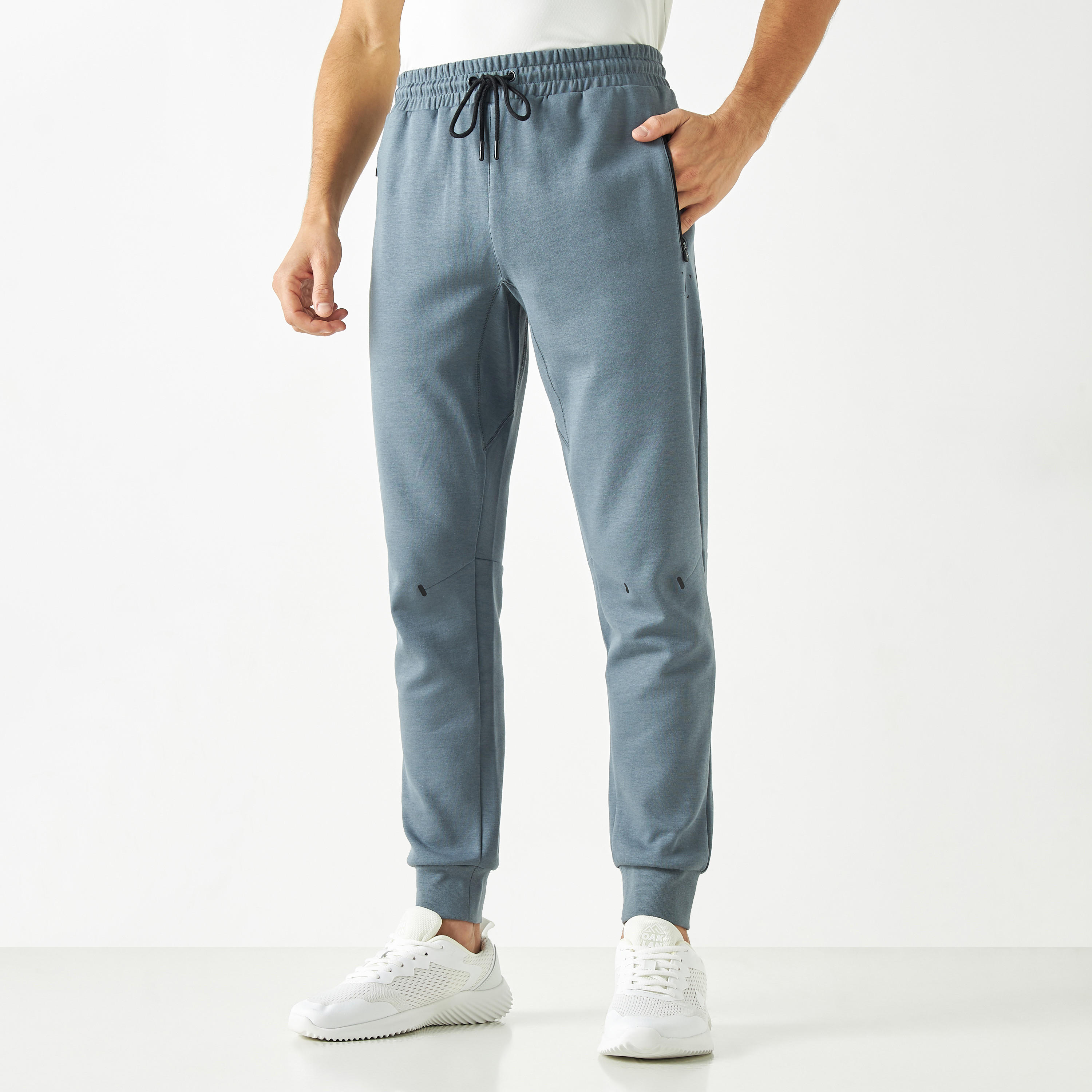بنطلون رياضي سادة برباط إغلاق وجيوب-men-clothing-sportswearandactivewear-bottoms-image-4
