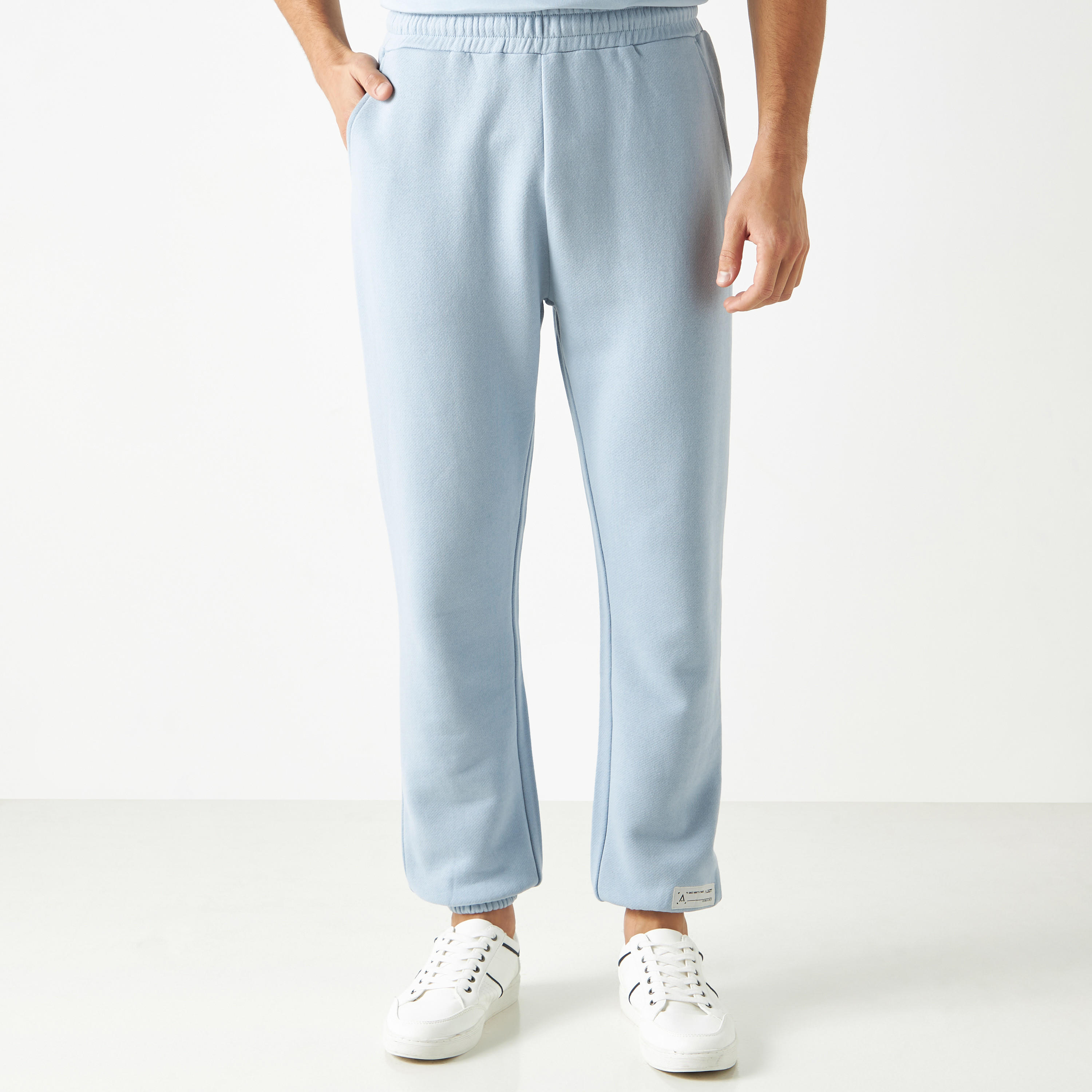 Solid Joggers with Elasticated Waistband and Pockets-men-clothing-sportswearandactivewear-bottoms-image-1