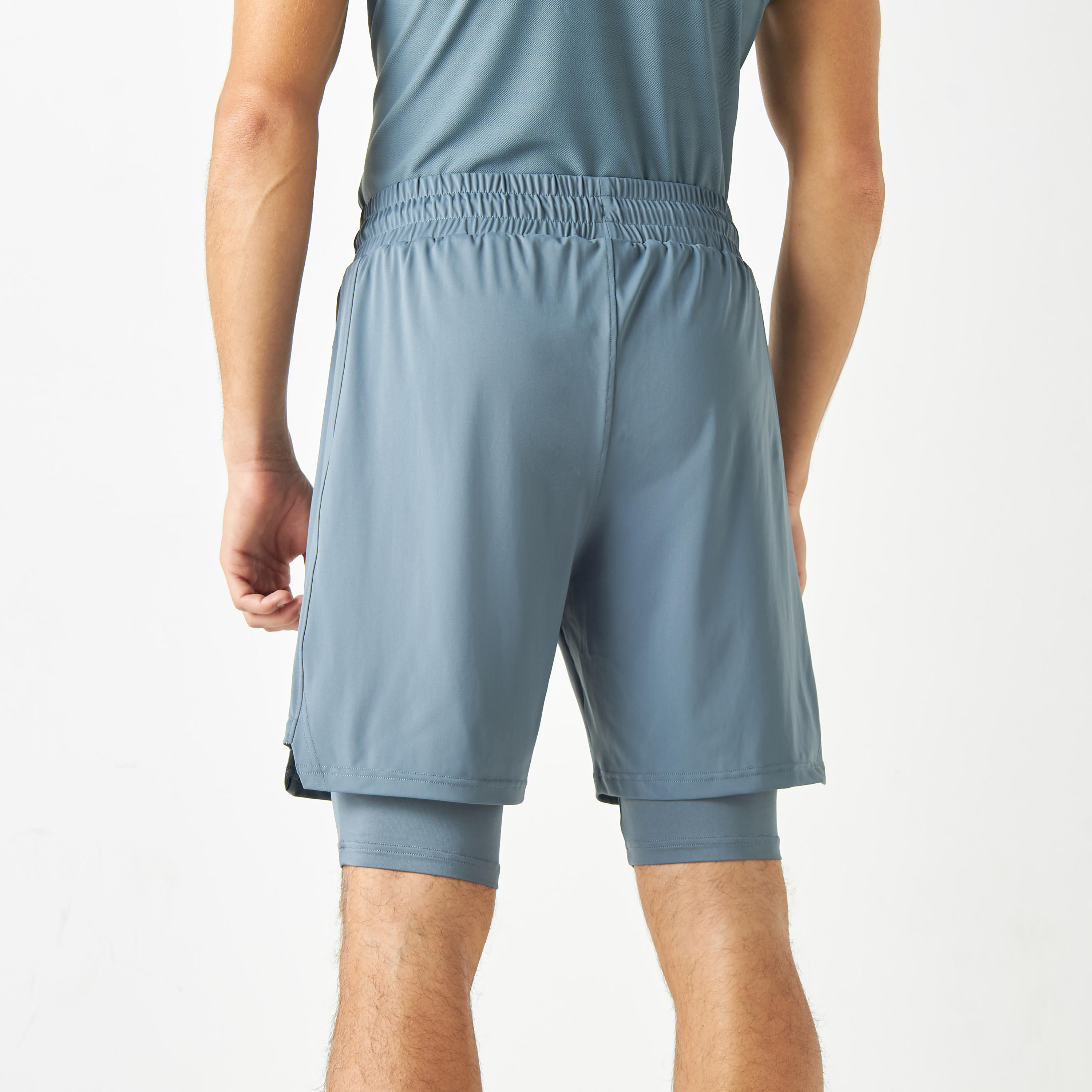 شورت هايبرد سادة برباط إغلاق وجيوب-men-clothing-bottoms-shorts-image-2