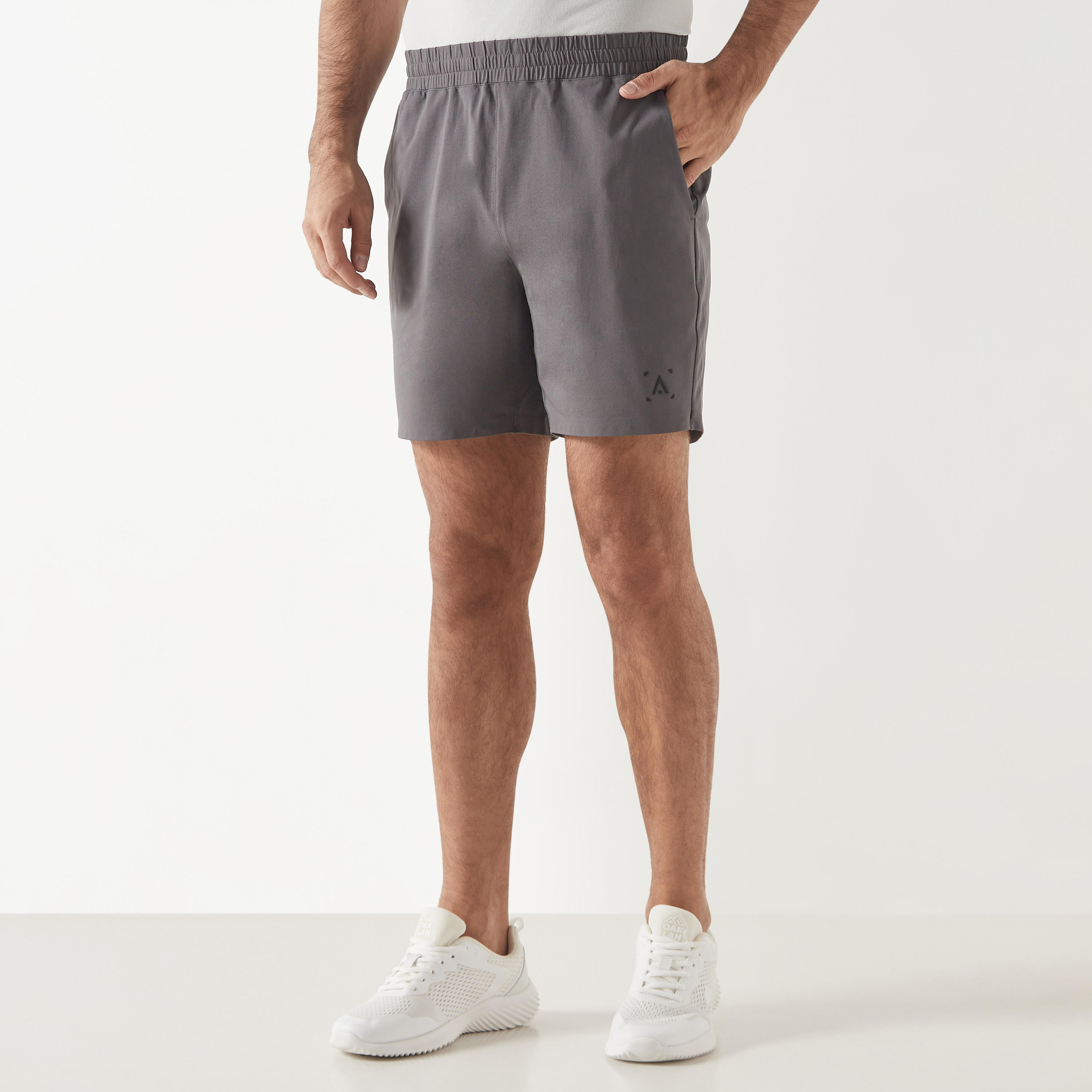 Shorts with Elasticated Waistband and Pockets-men-clothing-bottoms-shorts-image-1
