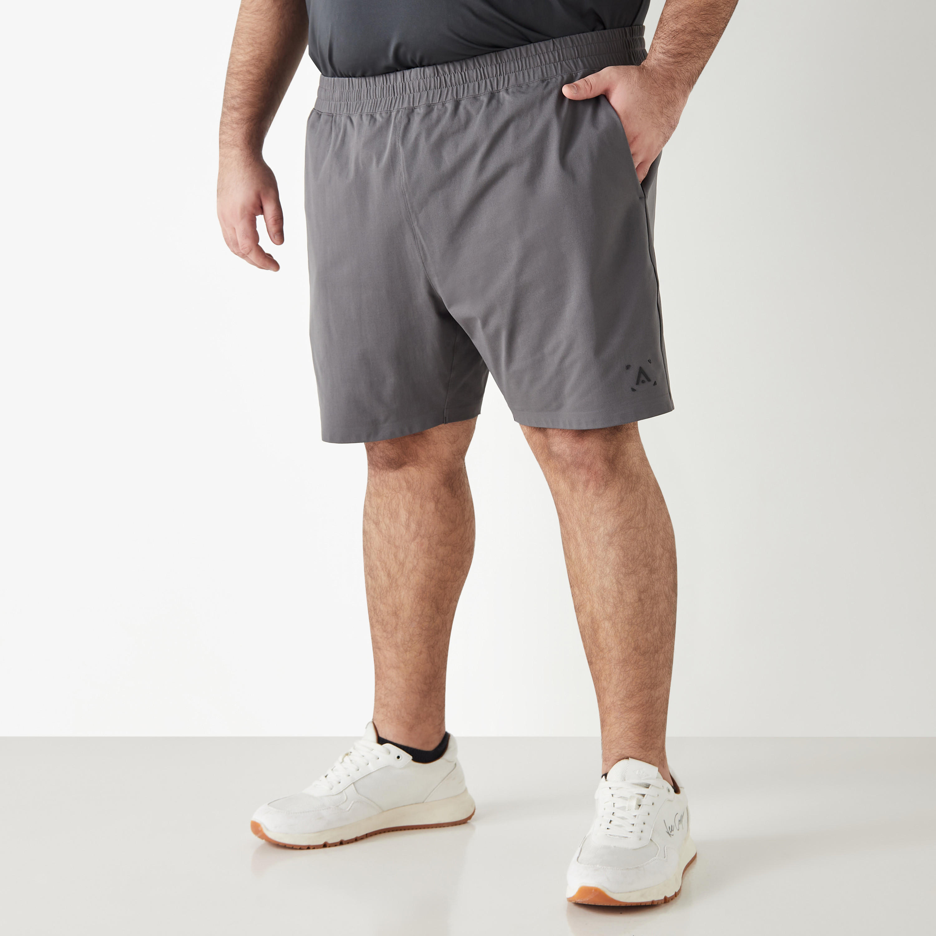 Shorts with Elasticated Waistband and Pockets-men-clothing-bottoms-shorts-image-2