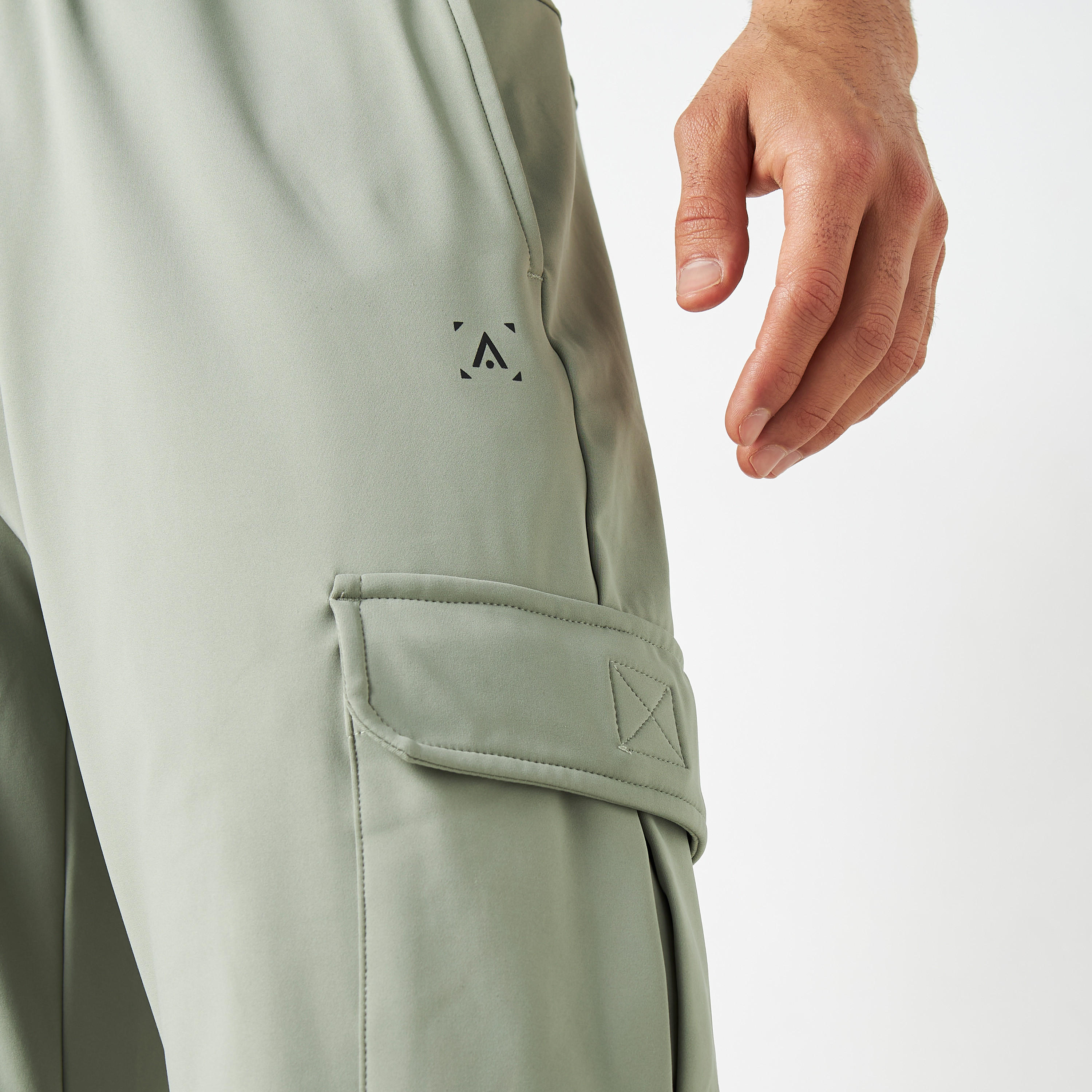 Track Pants with Cargo Pockets and Elasticated Waistband-men-clothing-sportswearandactivewear-bottoms-image-4