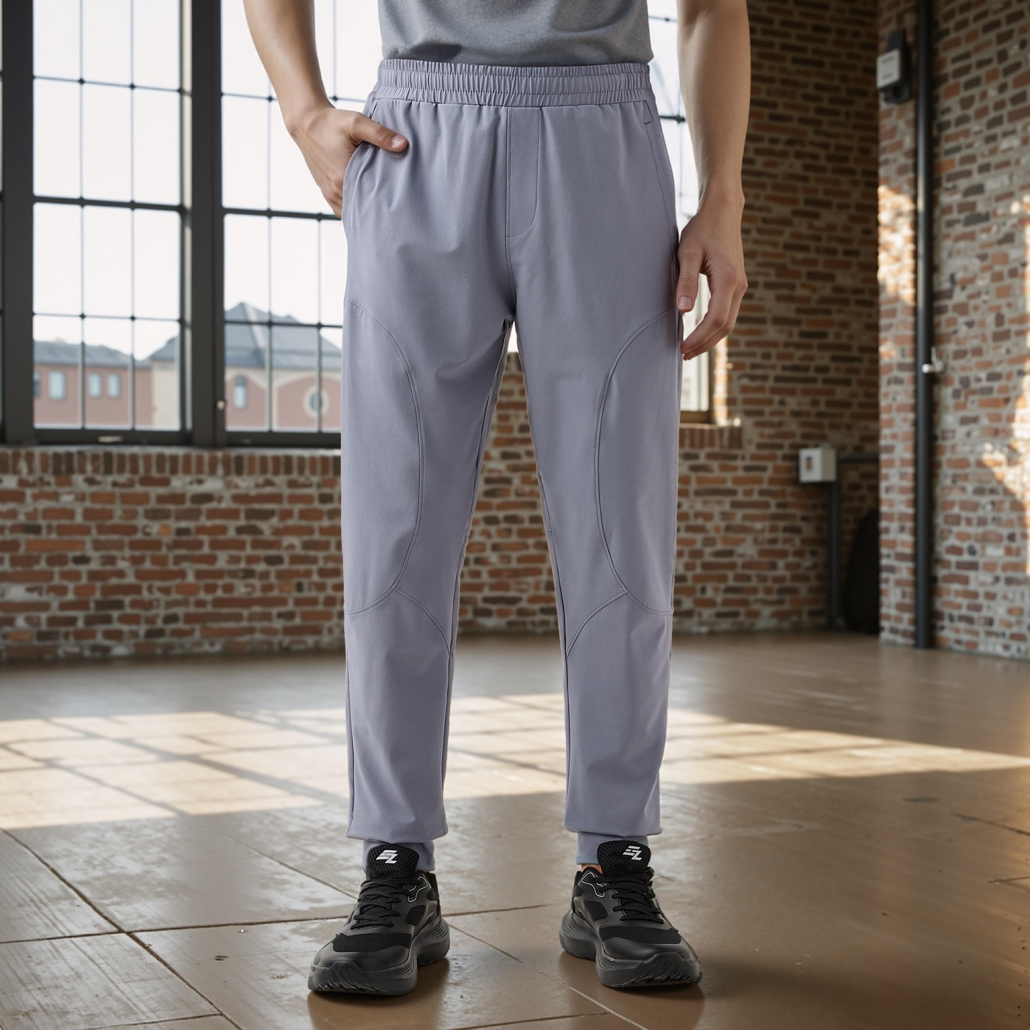 Regular Fit Track Pants with Elasticated Waistband-men-clothing-sportswearandactivewear-bottoms-joggers-image-1