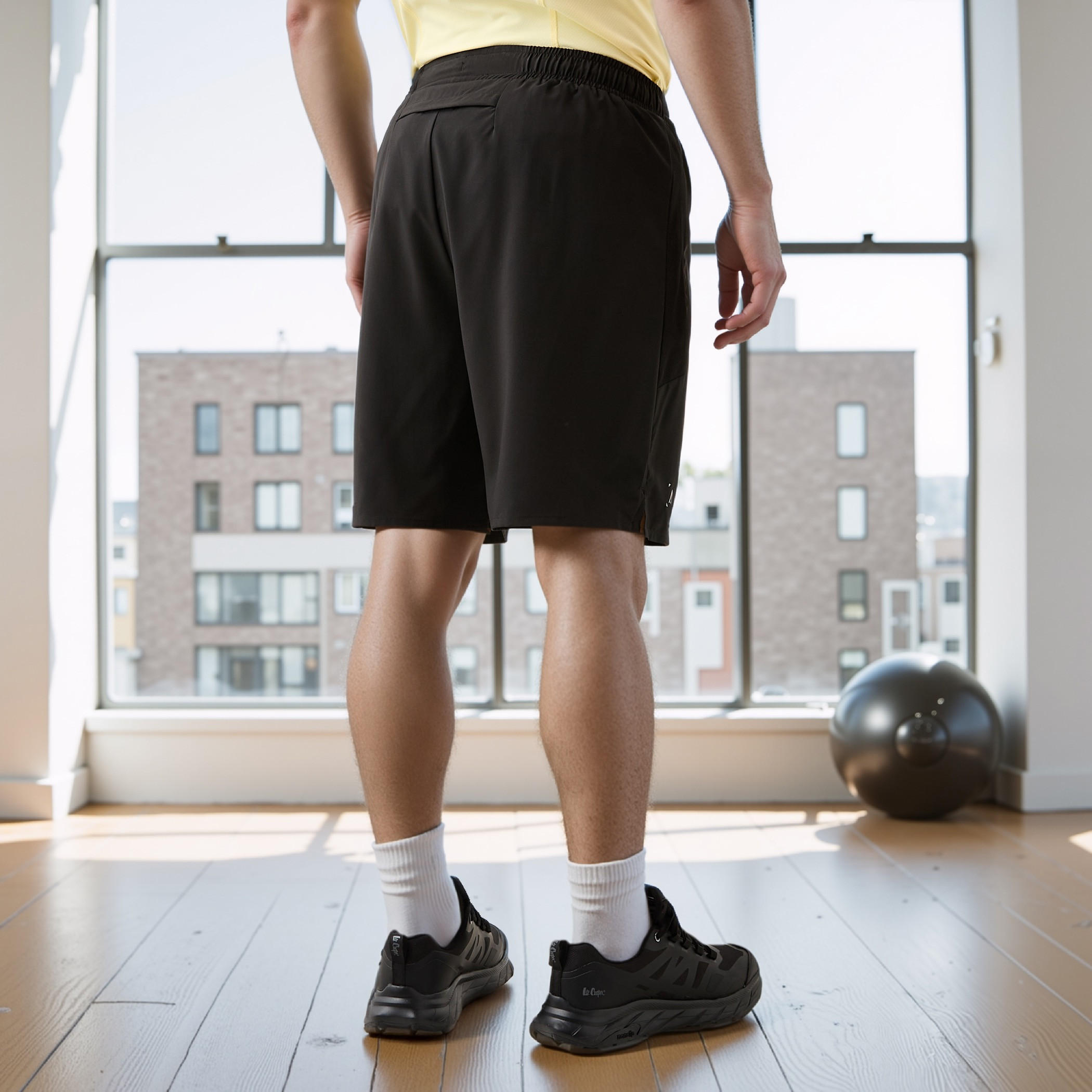Regular Fit Shorts with Elasticated Waistband-men-clothing-bottoms-shorts-image-3