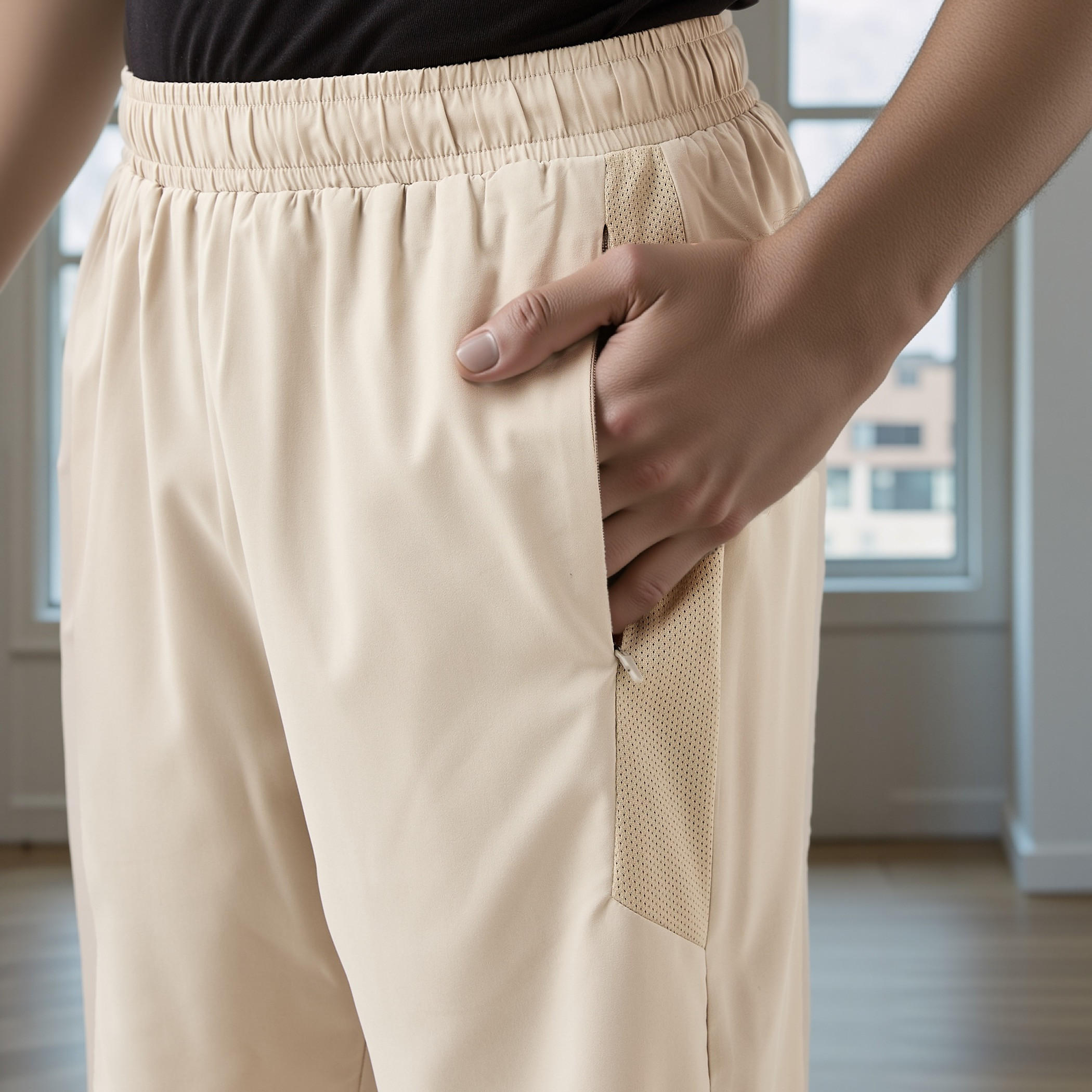 شورت بقصة عادية وخصر مطاطي-men-clothing-bottoms-shorts-image-4