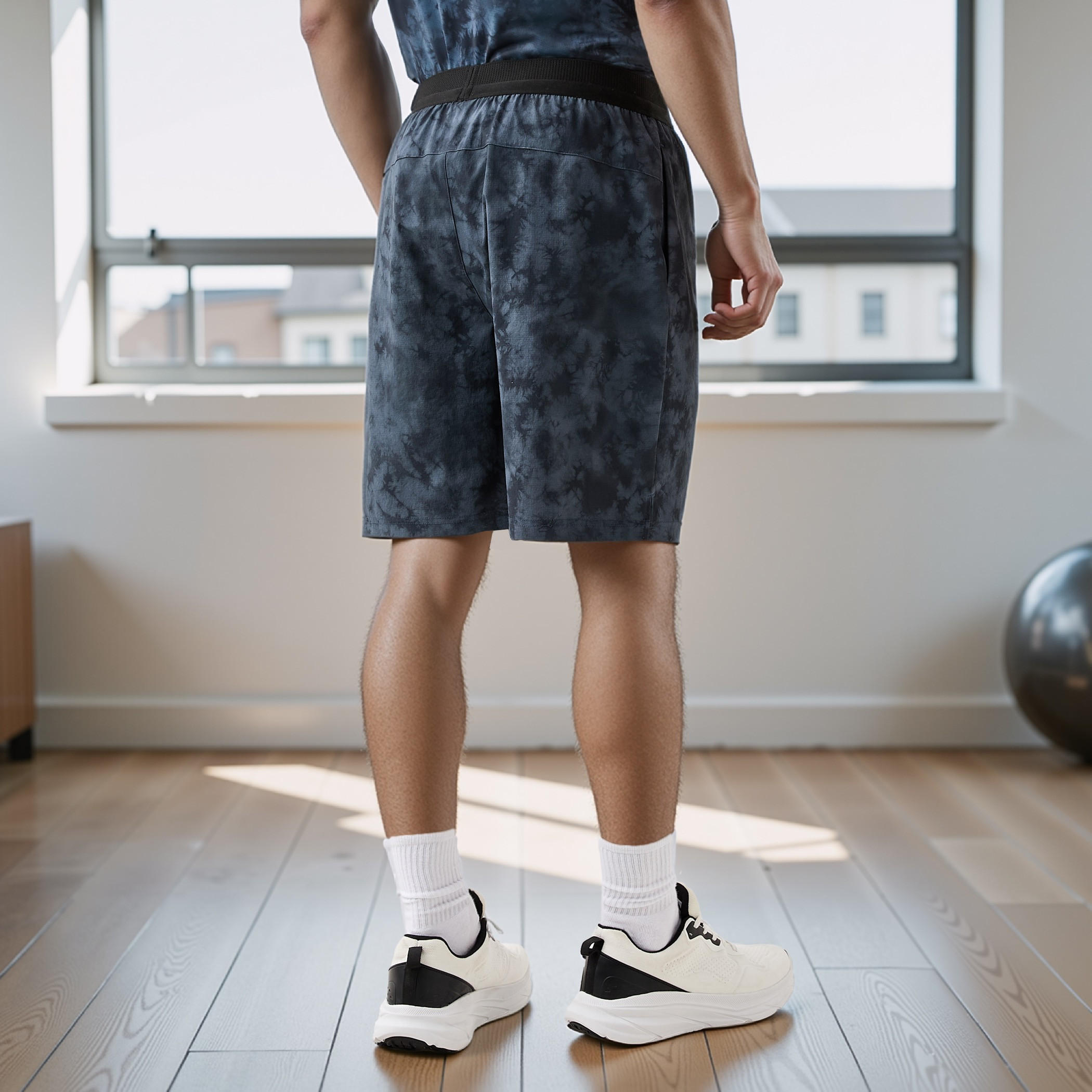 All-Over Print Shorts with Elasticated Waistband-men-clothing-bottoms-shorts-image-3