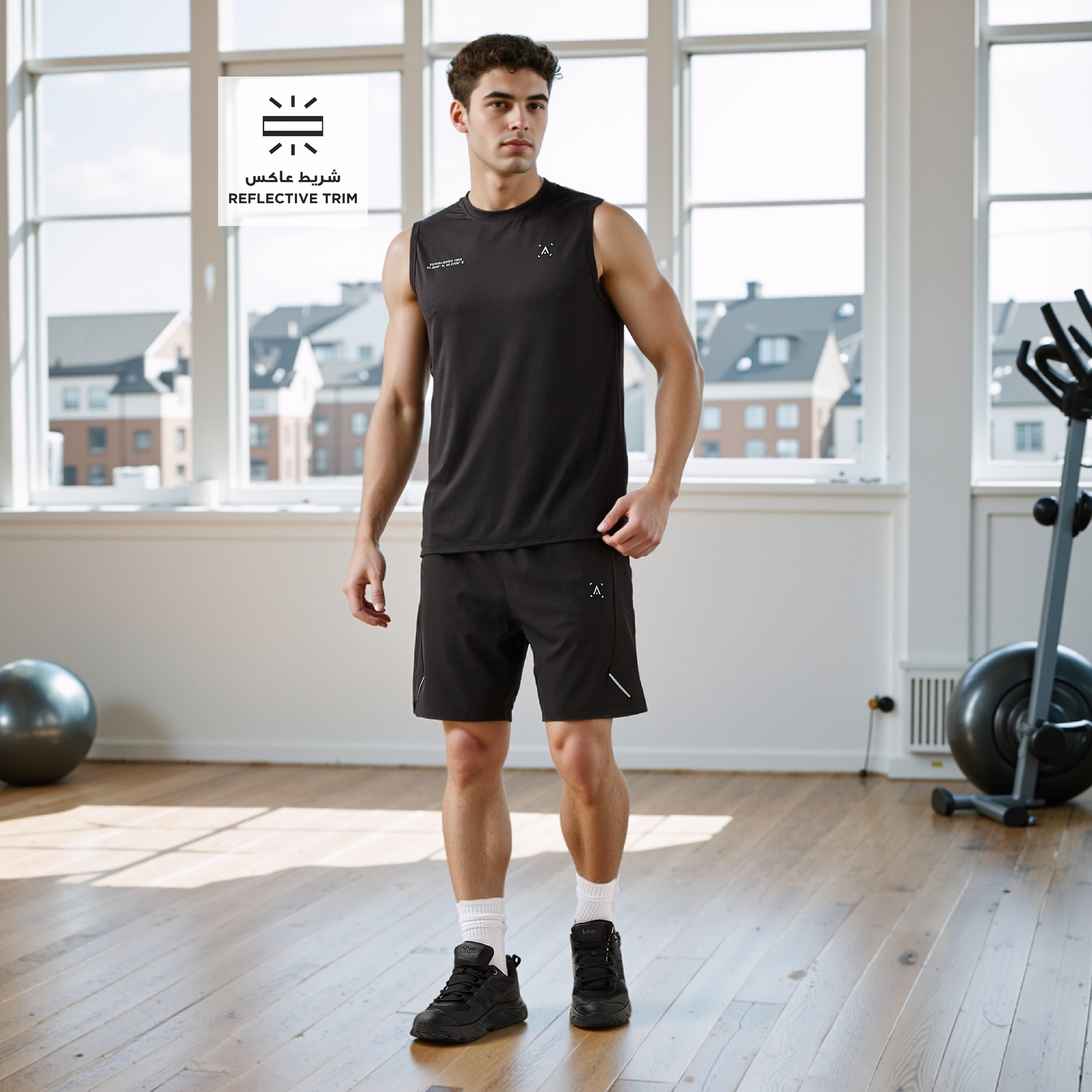 شورت بقصة عادية وحزام خصر مطاطي-men-clothing-bottoms-shorts-image-4