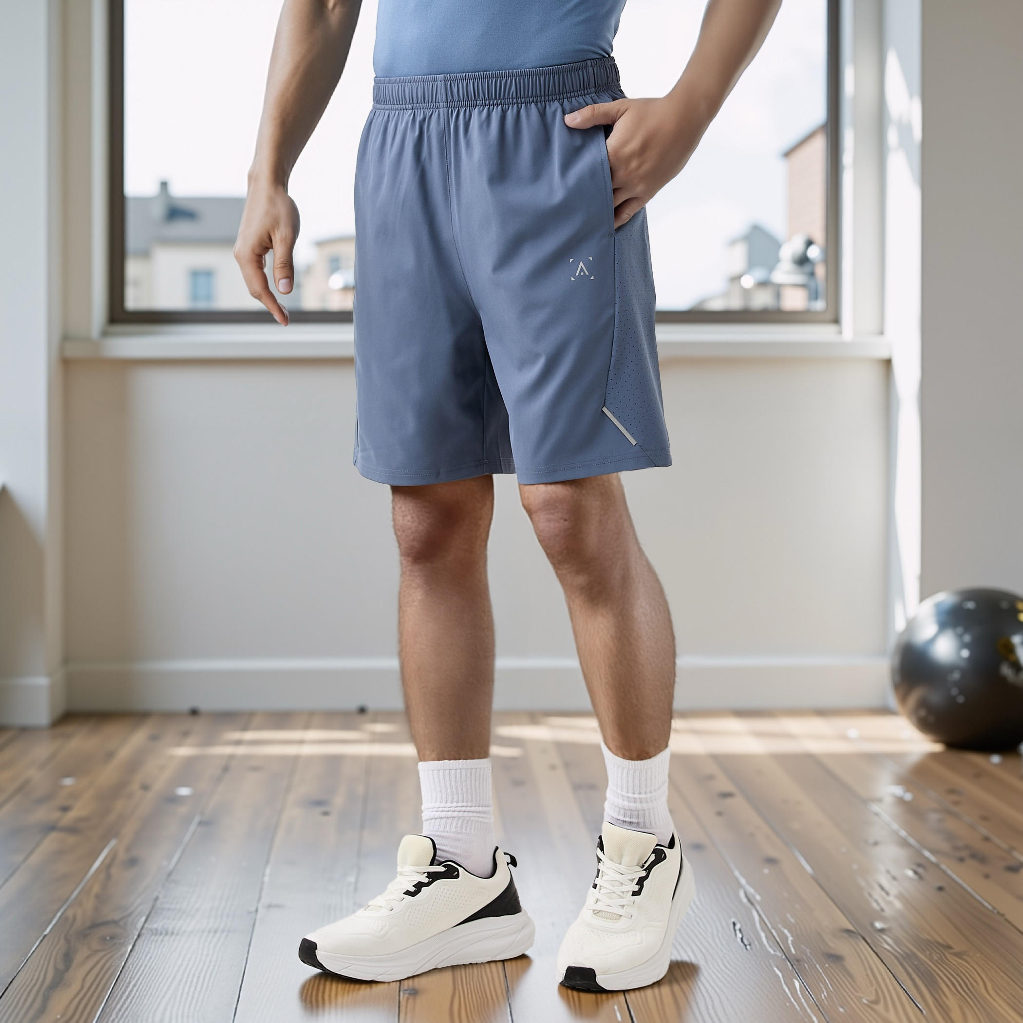 Regular Fit Shorts with Elasticated Waistband-men-clothing-bottoms-shorts-image-1