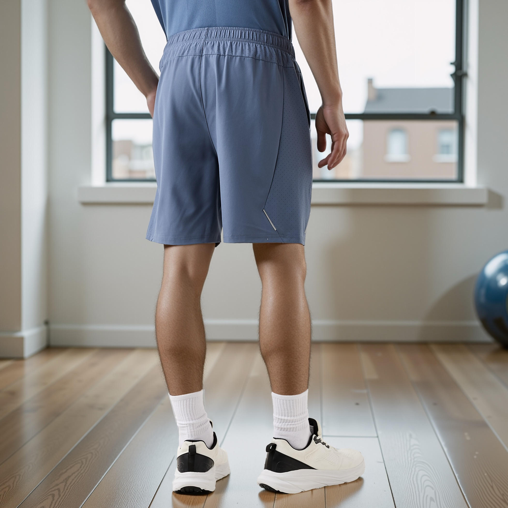 Regular Fit Shorts with Elasticated Waistband-men-clothing-bottoms-shorts-image-3
