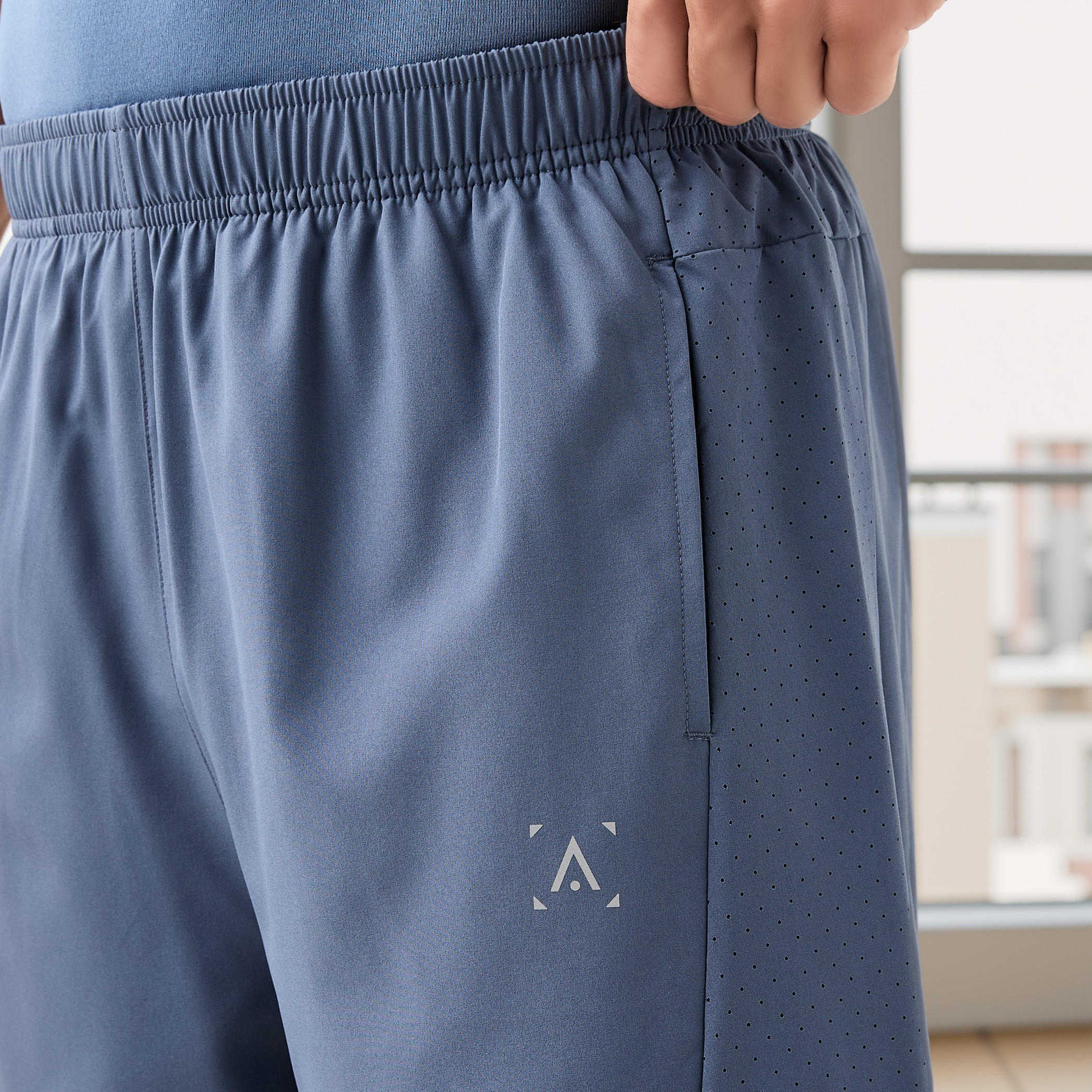 Regular Fit Shorts with Elasticated Waistband-men-clothing-bottoms-shorts-image-4
