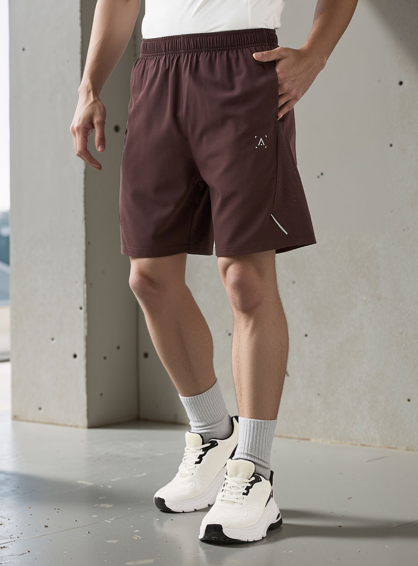 Regular Fit Shorts with Elasticated Waistband-men-clothing-bottoms-shorts-image-1