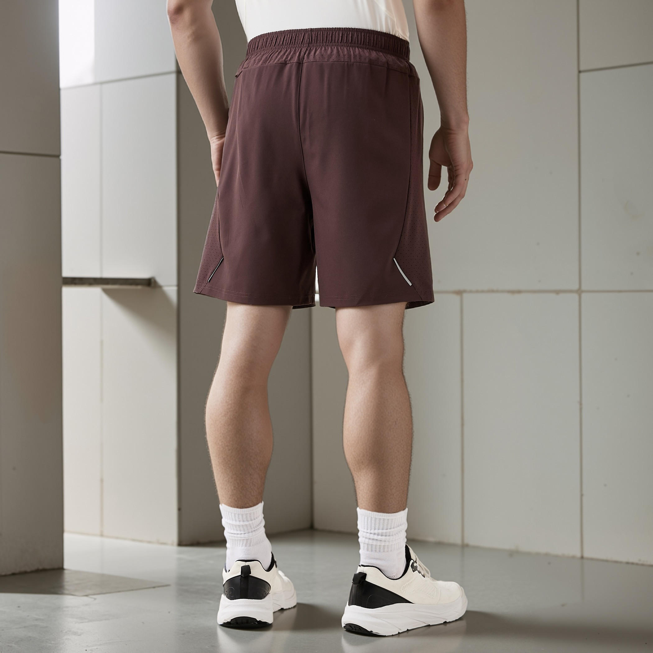 Regular Fit Shorts with Elasticated Waistband-men-clothing-bottoms-shorts-image-3