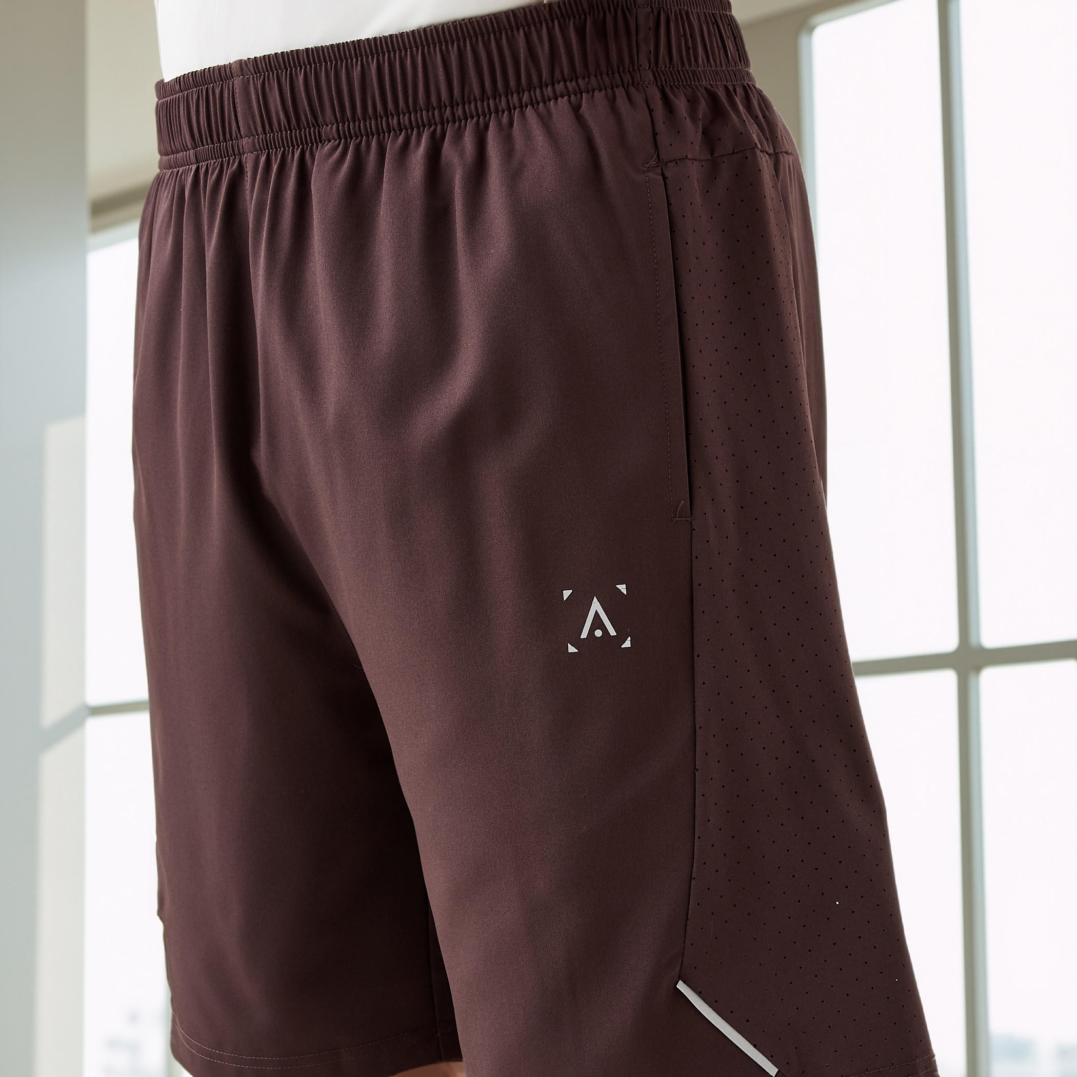 Regular Fit Shorts with Elasticated Waistband-men-clothing-bottoms-shorts-image-4