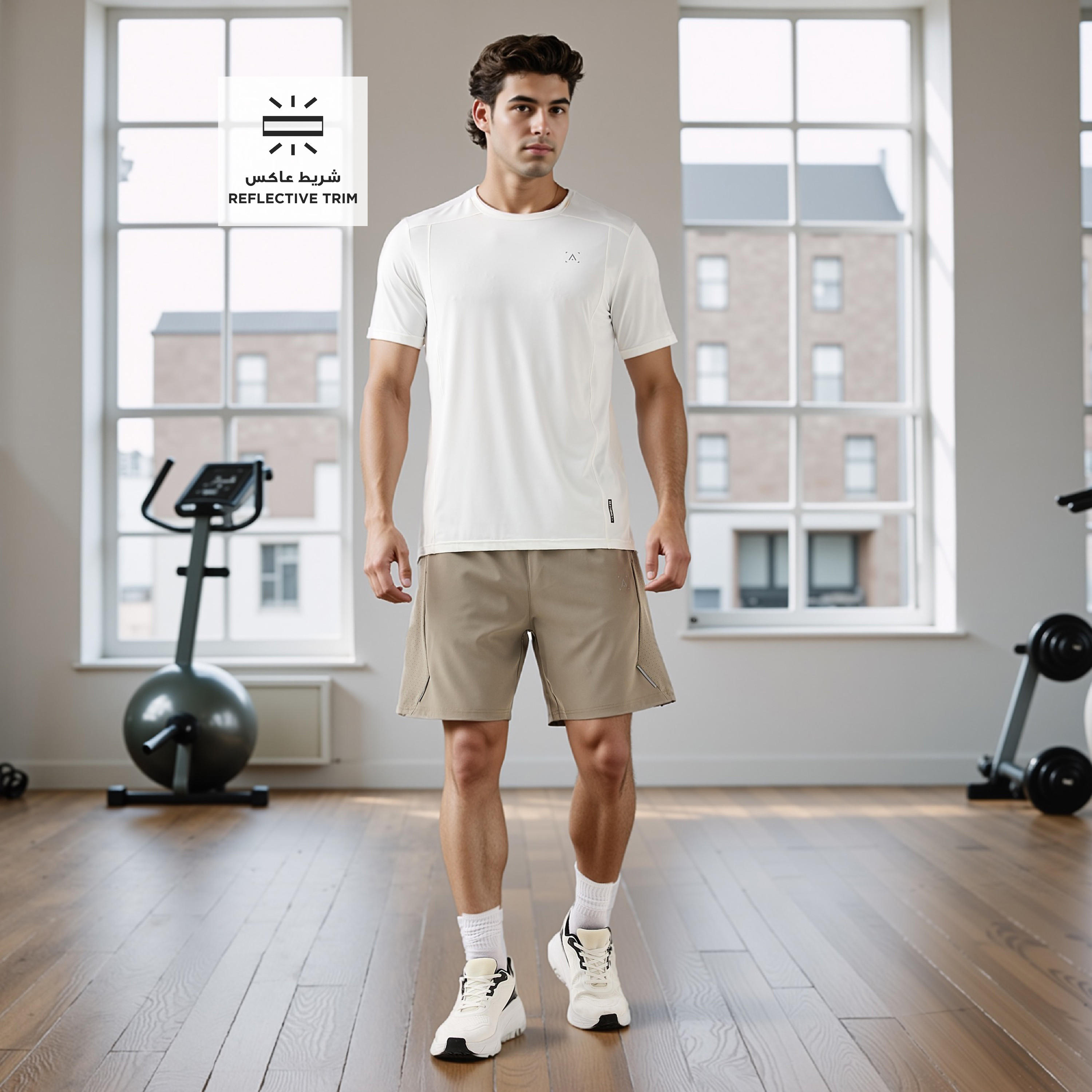 Regular Fit Shorts with Elasticated Waistband-men-clothing-bottoms-shorts-image-2